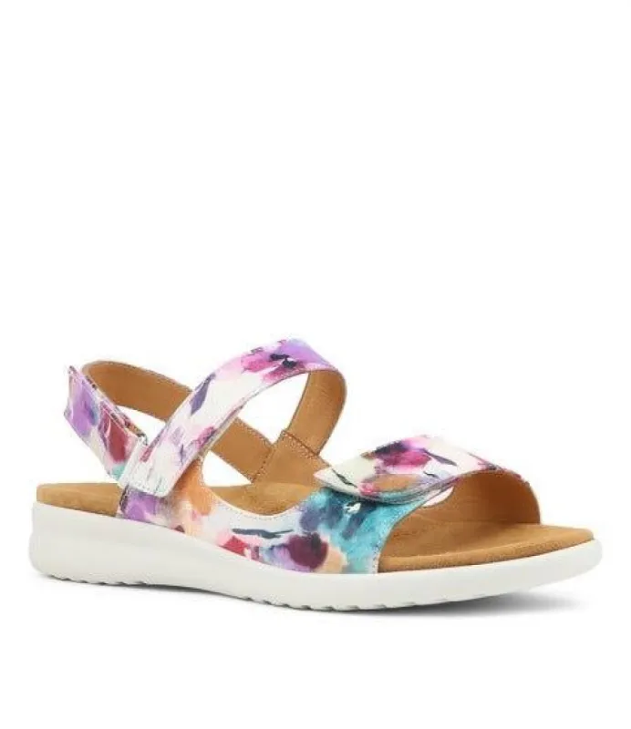 Ziera Benji XW-ZR Pansy Floral-Whit Leather sold by Bayside Shoe Warehouse