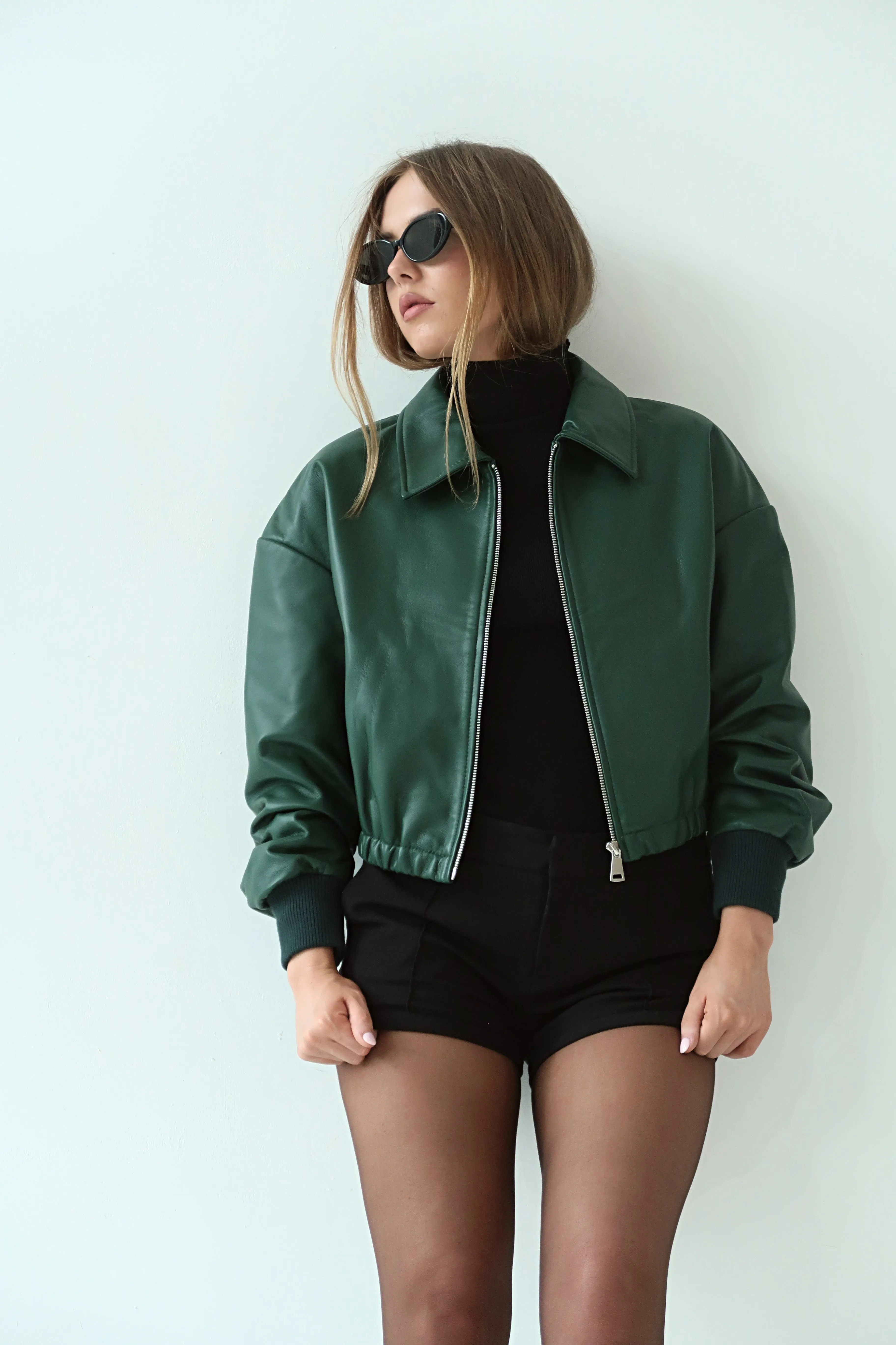 Freya Cropped Bomber sold by Niamae product image thumbnail 3