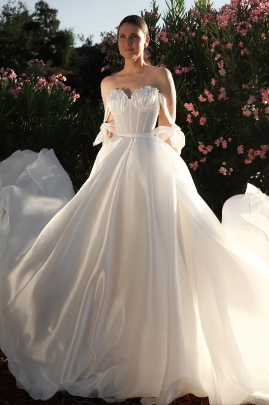 2 in 1 Wedding Dress Maybel with Overskirt sold by Olivia Bottega