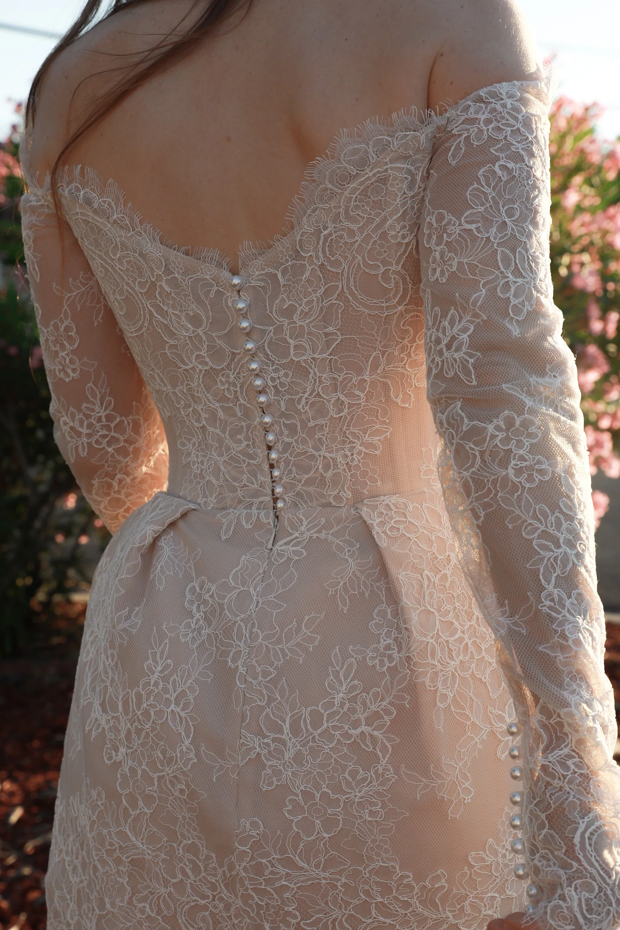 Short Long Sleeve Wedding Dress Annette sold by Olivia Bottega product image thumbnail 3