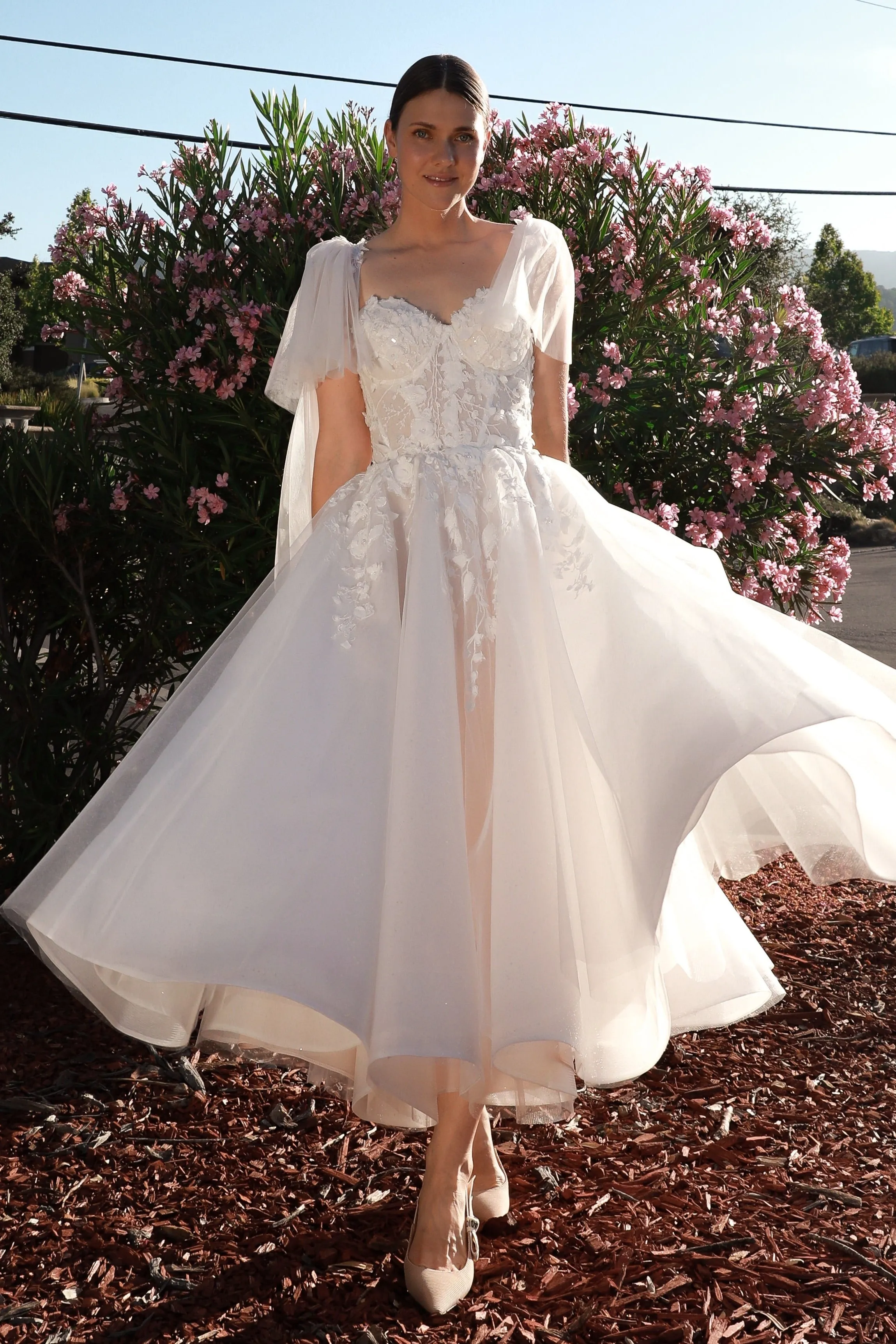 Tea Length Lace Wedding Dress Luche sold by Olivia Bottega
