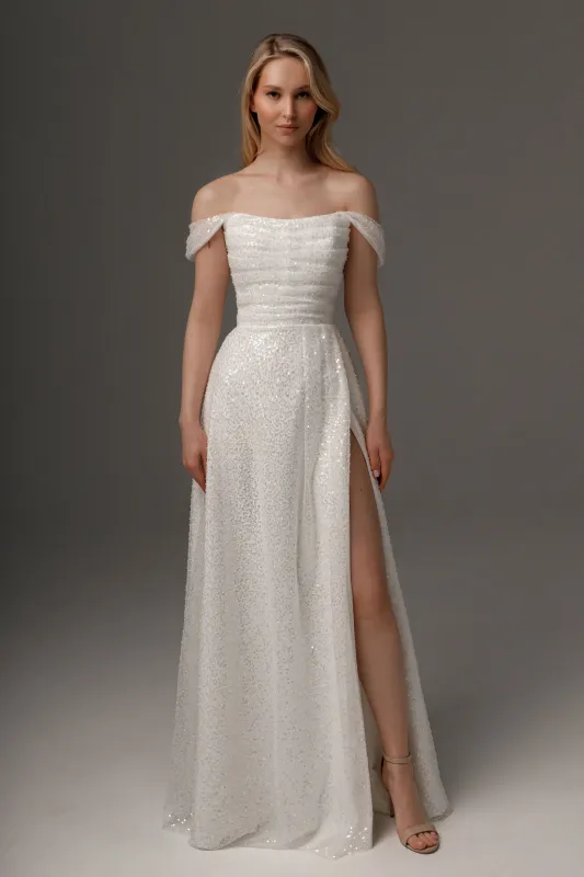 Wedding Dress Elu with Detachable Straps sold by Olivia Bottega