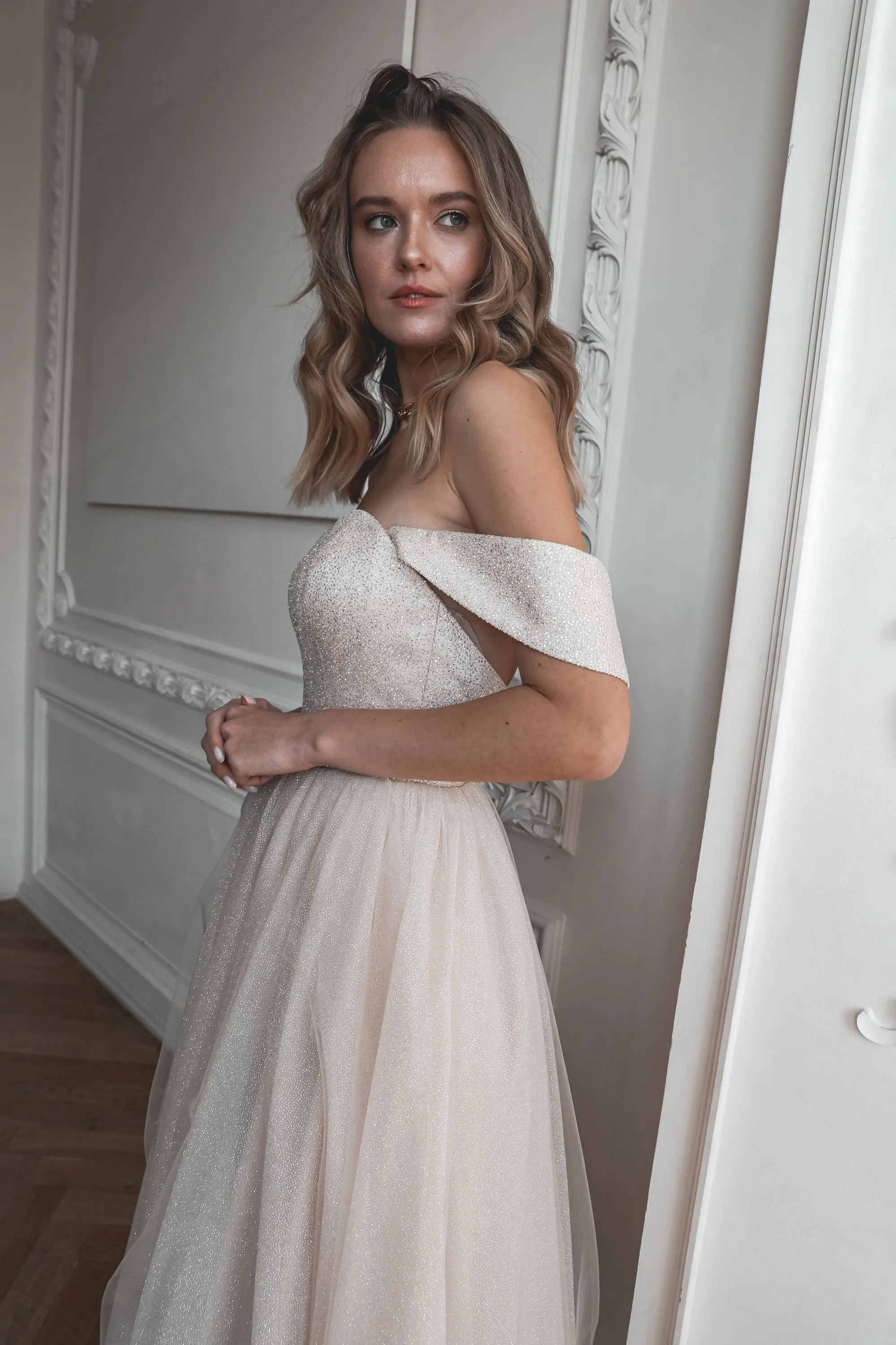 Blush Sparkly Midi Evening Dress Soul sold by Olivia Bottega product image thumbnail 5