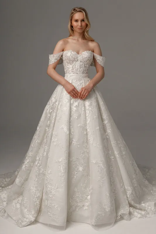 2 in 1 Wedding Dress Mitsis With Detachable Airis Skirt sold by Olivia Bottega