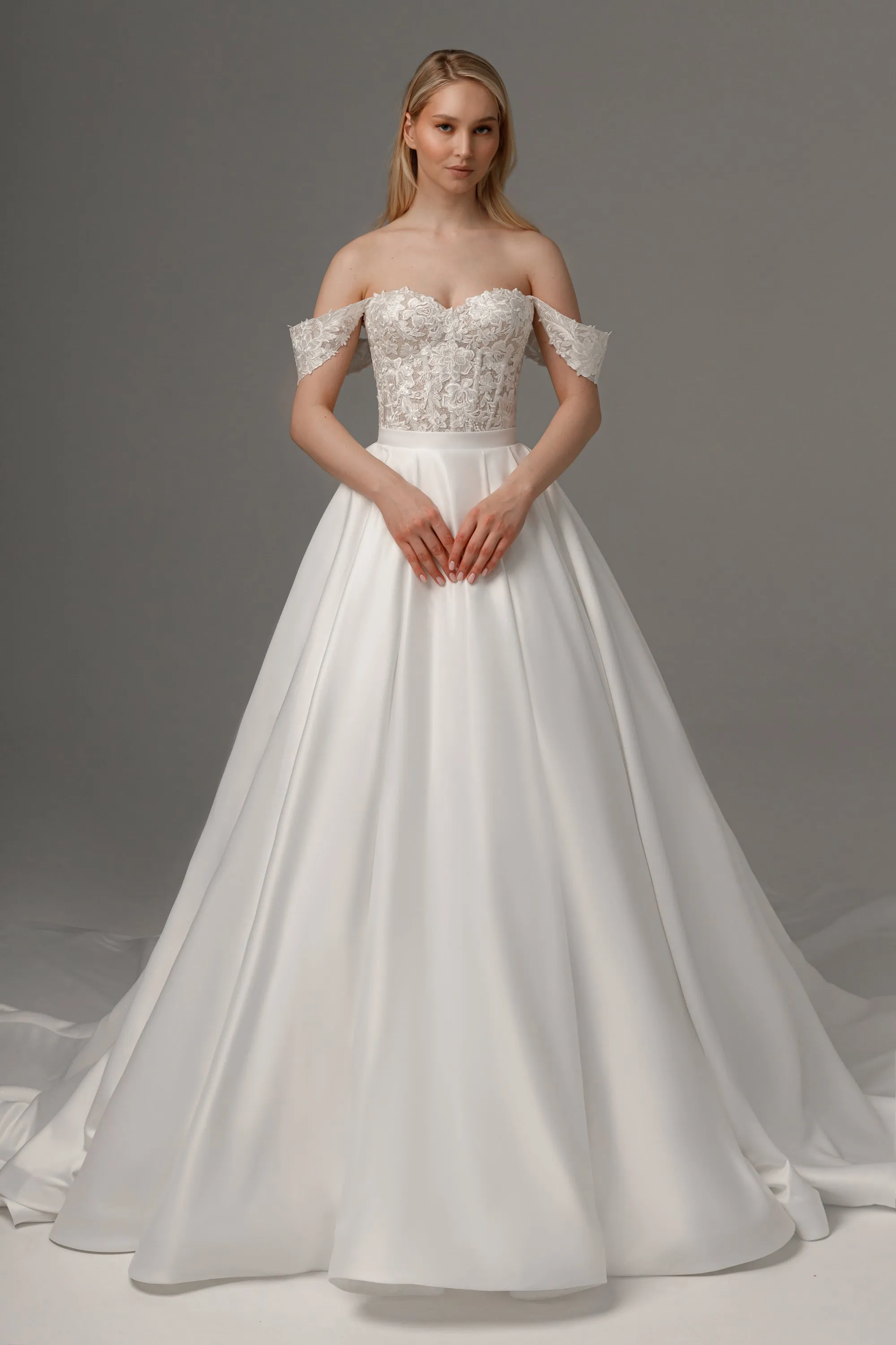 2 in 1 Wedding Dress Mitsis With Detachable Protea Skirt sold by Olivia Bottega