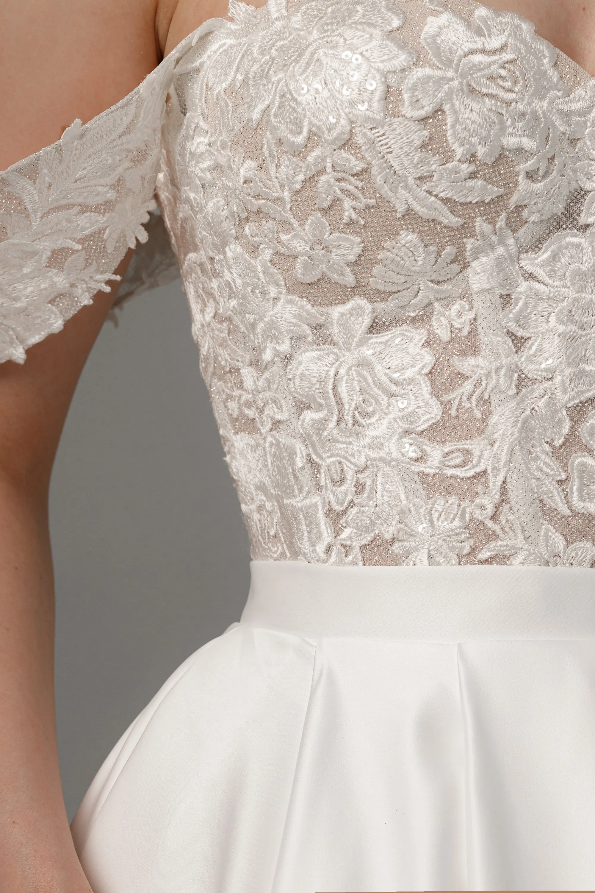 2 in 1 Wedding Dress Mitsis With Detachable Protea Skirt sold by Olivia Bottega product image thumbnail 4