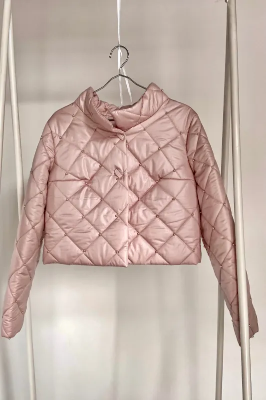 Soft Pink Bridal Jacket J 315 | Ready-to-Ship sold by Olivia Bottega