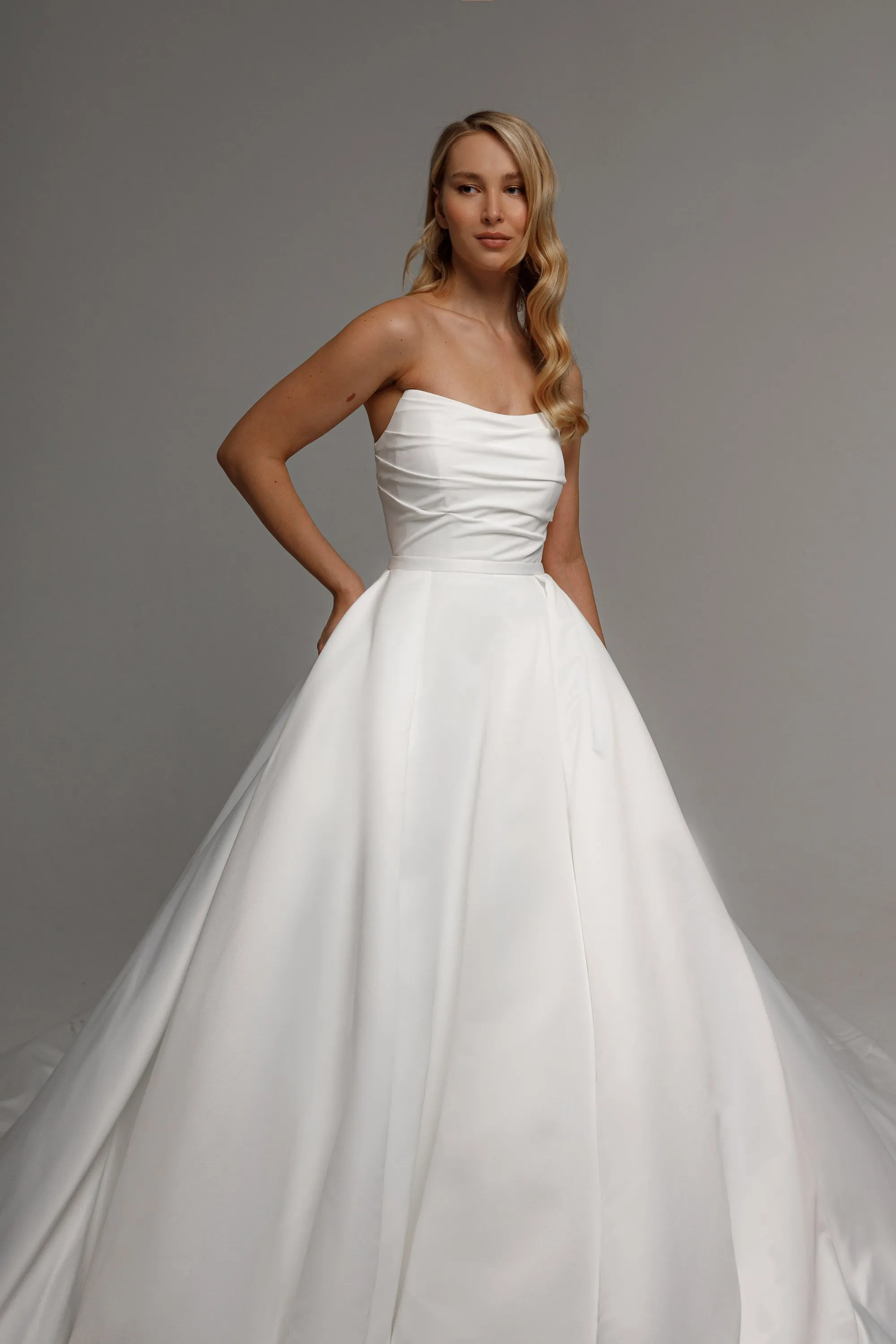 2 in 1 Sheath Wedding Dress Jelena with Detachable Sophia Skirt sold by Olivia Bottega product image thumbnail 3