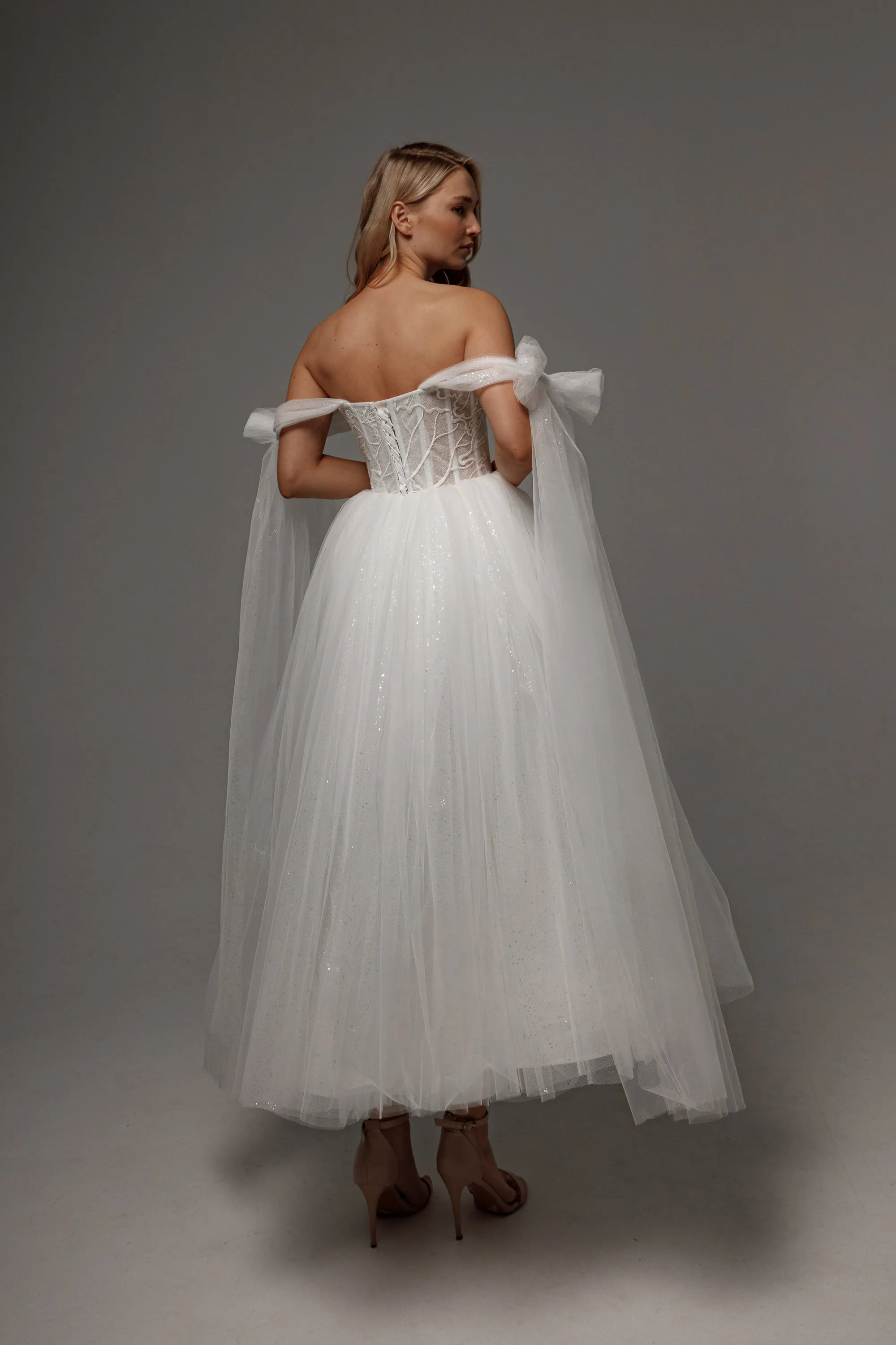 Wedding Dress Helena Midi with Detachable Straps sold by Olivia Bottega product image thumbnail 2