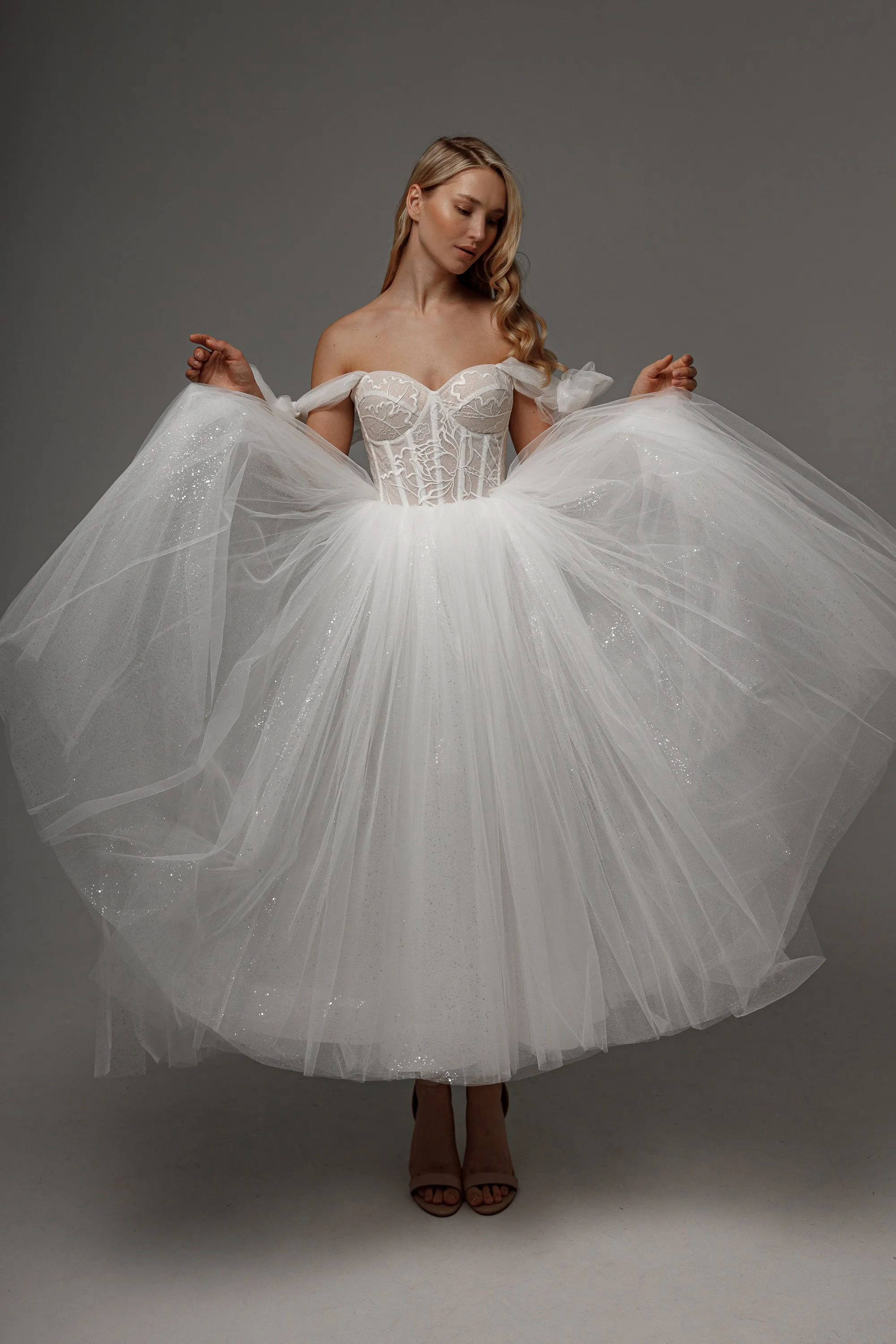 Wedding Dress Helena Midi with Detachable Straps sold by Olivia Bottega product image thumbnail 4