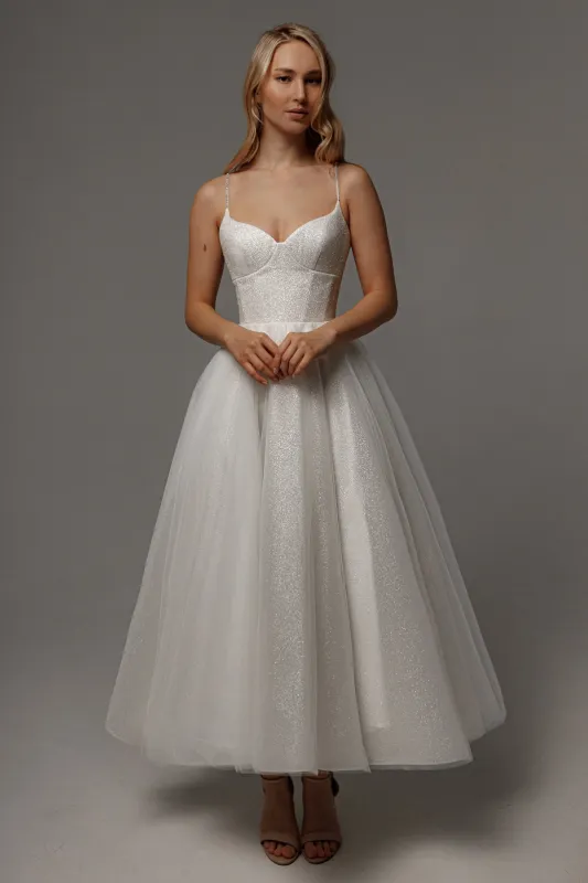 Sparkly Wedding Dress Rakel 2 Midi sold by Olivia Bottega