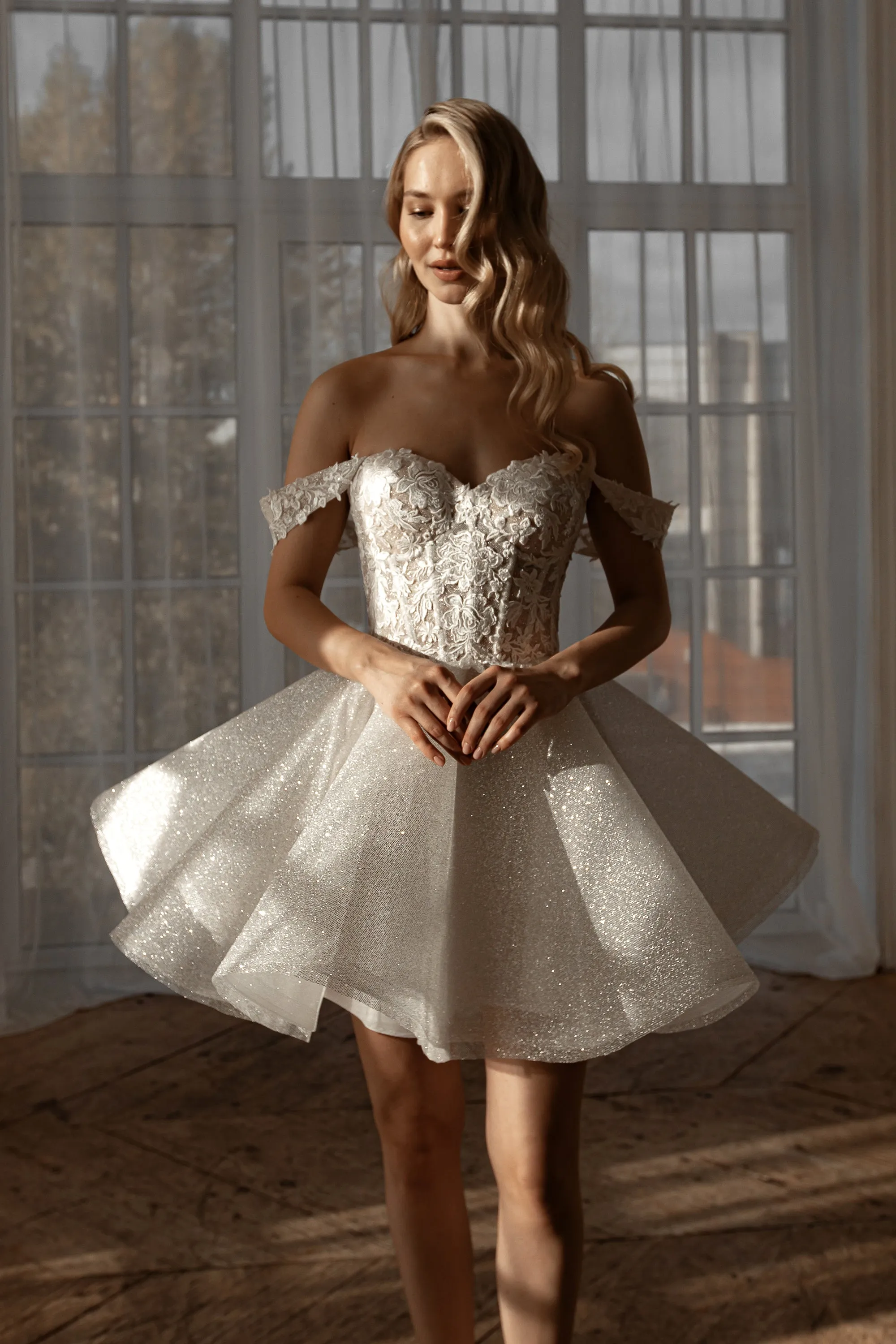 Short Wedding Dress Evelyn sold by Olivia Bottega product image thumbnail 5