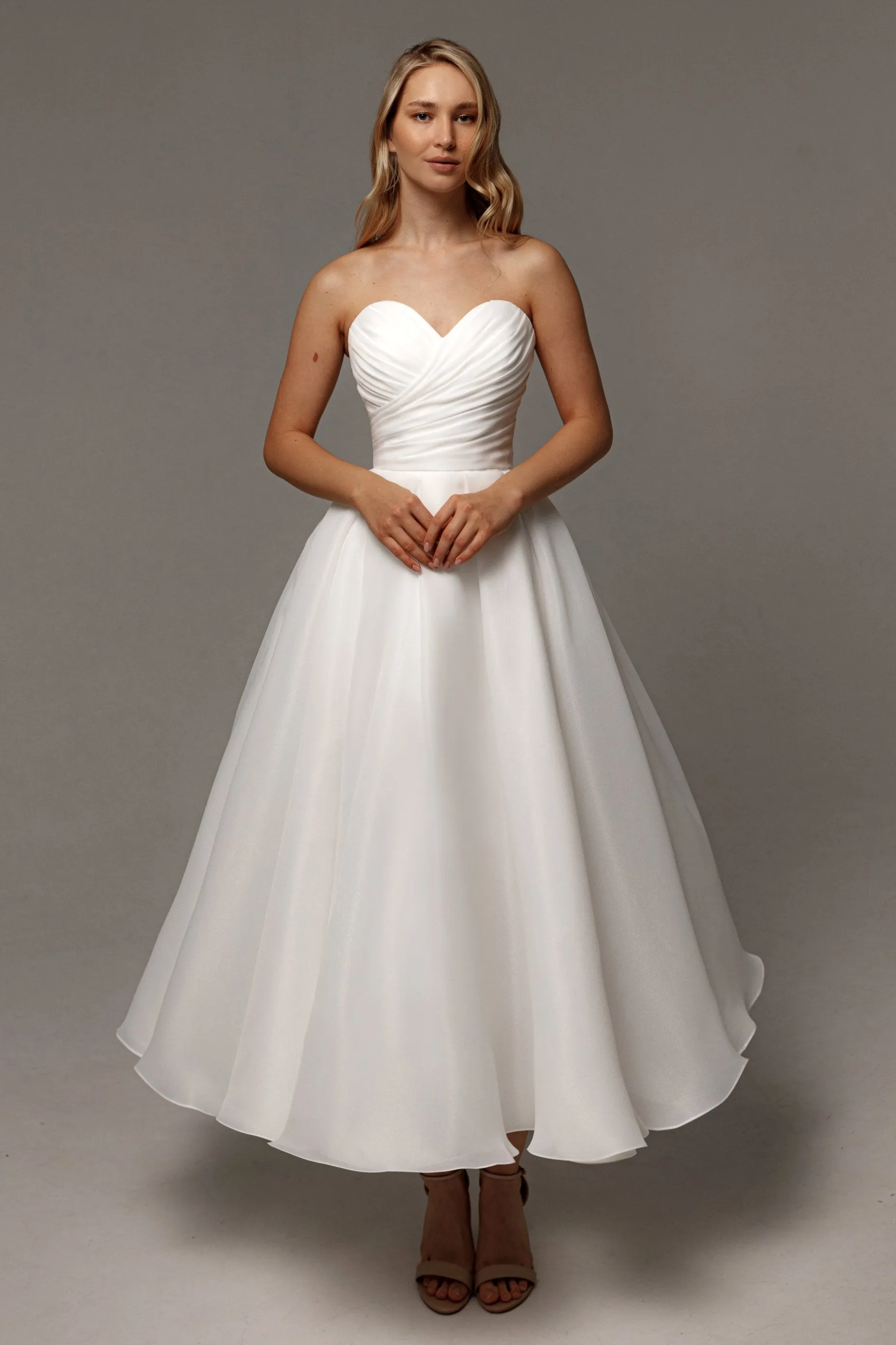 Organza Midi Wedding Dress Lamia sold by Olivia Bottega