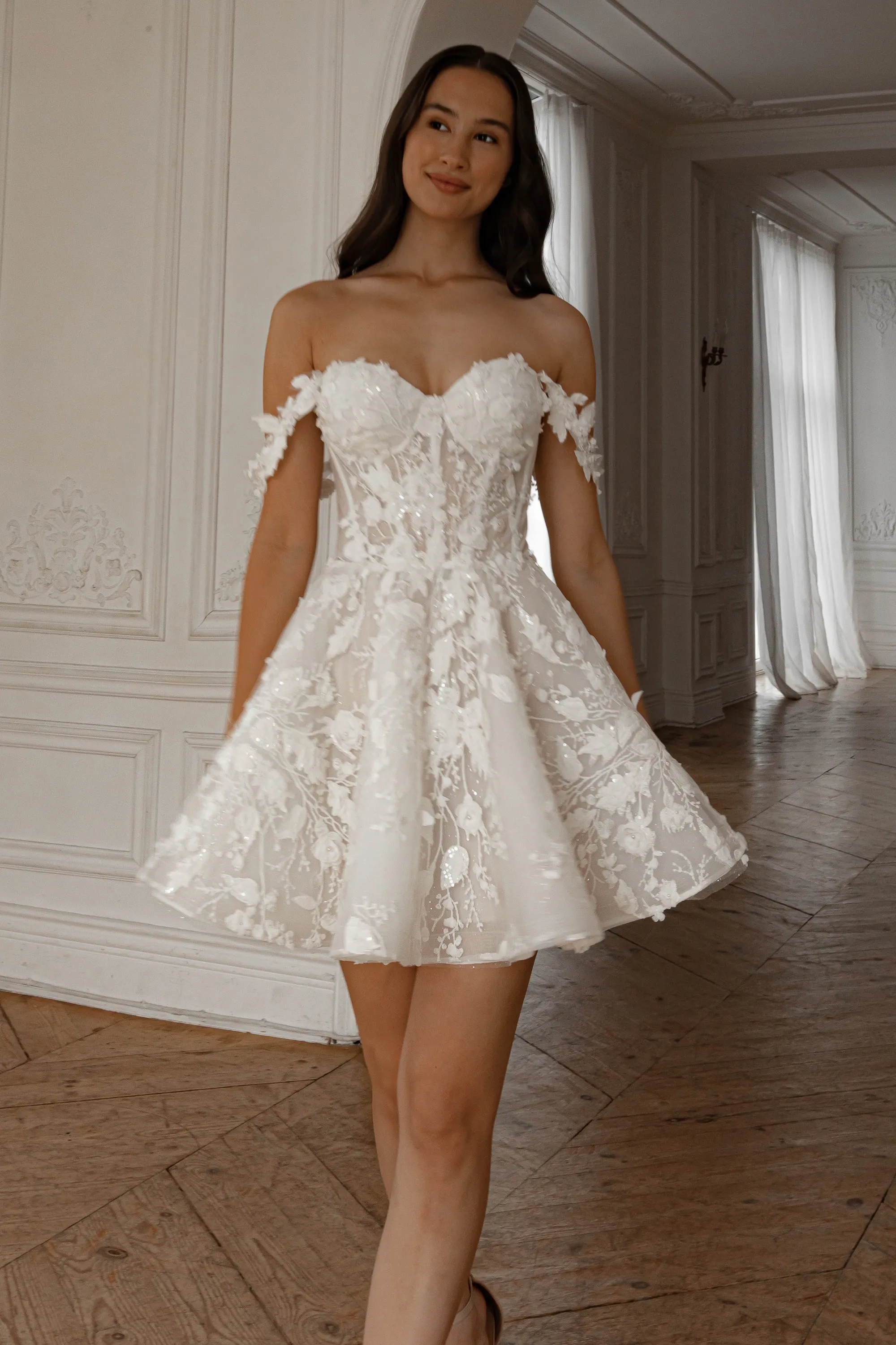 2 in 1 Wedding Dress Selkie with Detachable Skirt Sophia sold by Olivia Bottega product image thumbnail 2