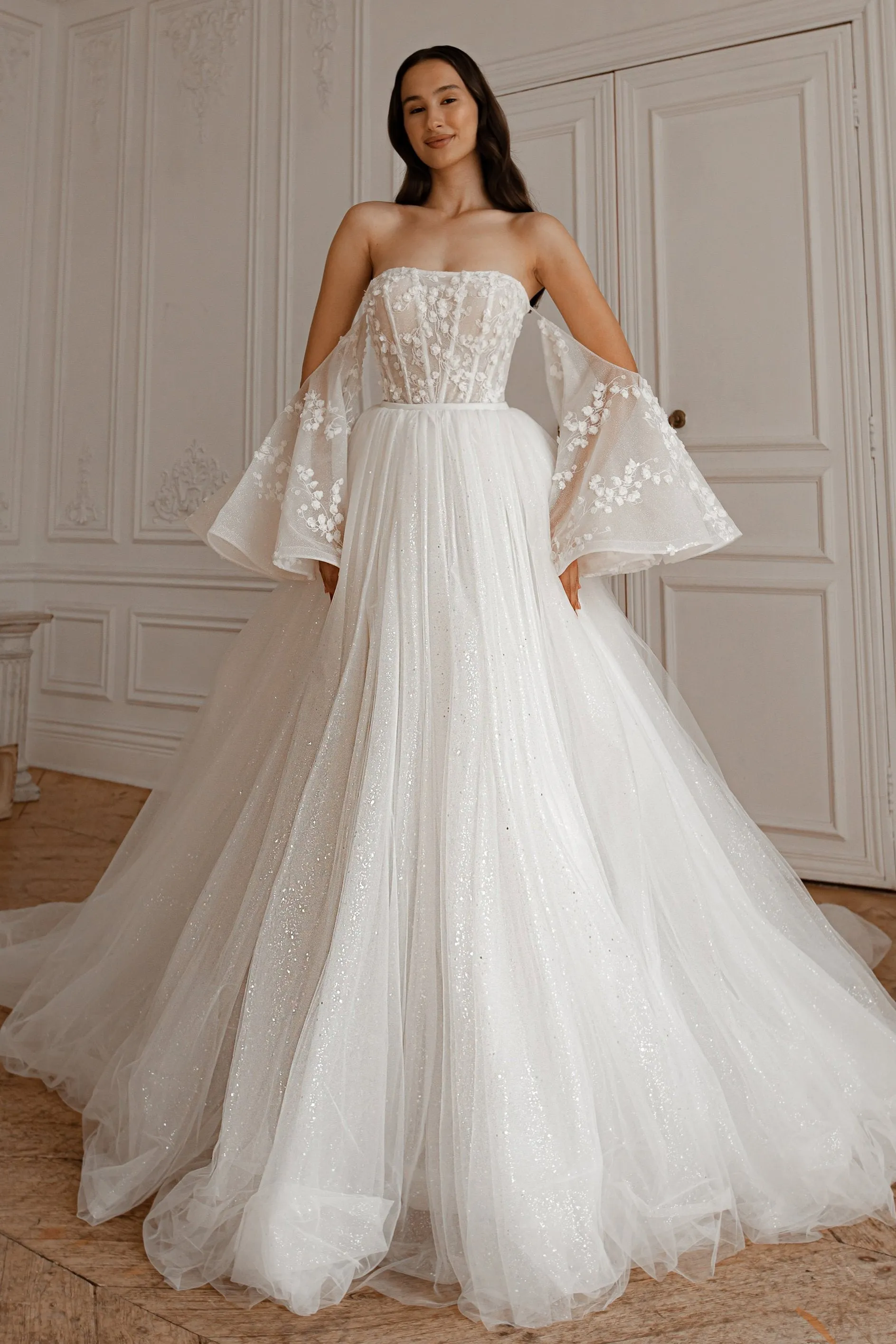 2 in 1 Wedding Dress Moonlit Siren with Detachable Skirt Romanica sold by Olivia Bottega