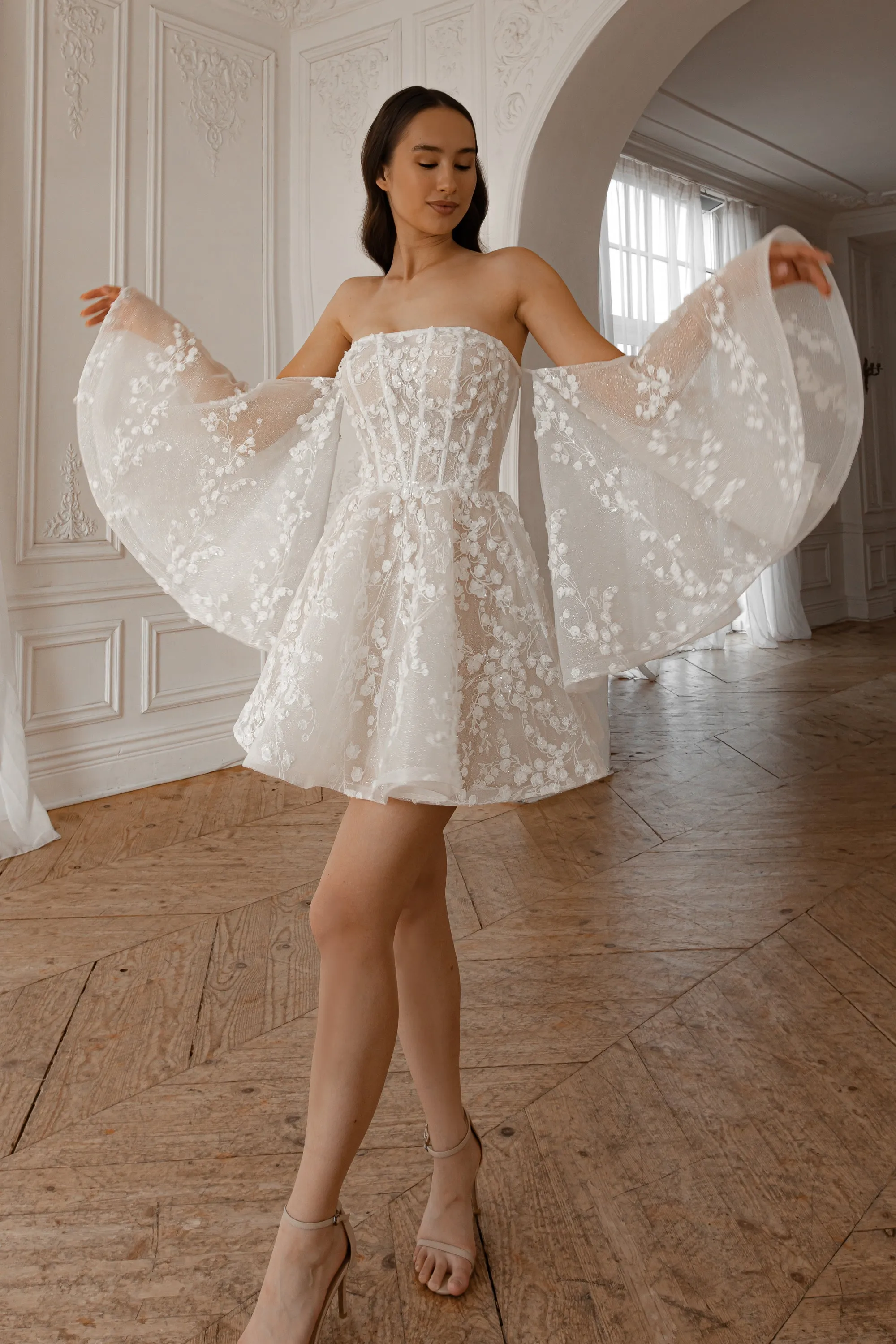 2 in 1 Wedding Dress Moonlit Siren with Detachable Skirt Romanica sold by Olivia Bottega product image thumbnail 2
