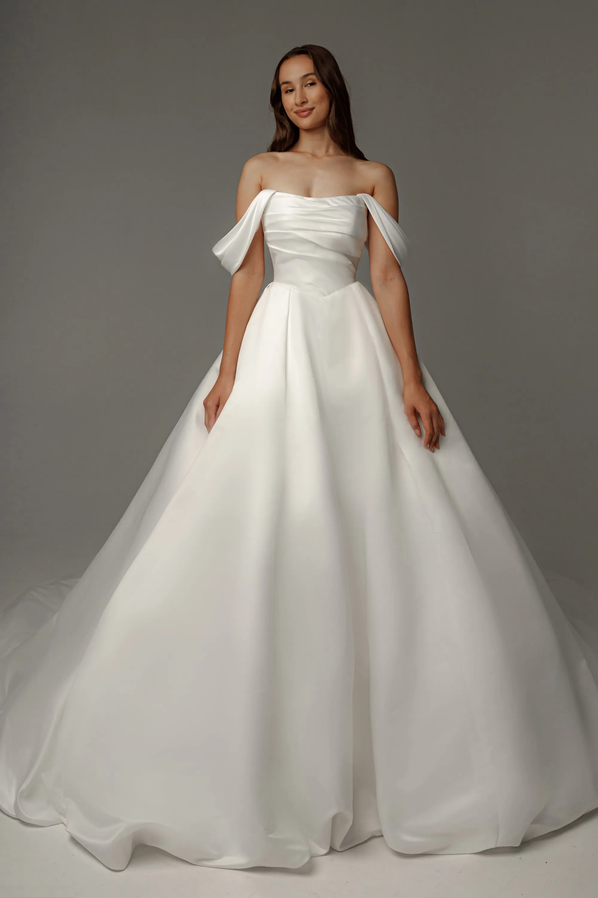 Satin Wedding Dress Dorothy with Balloon Skirt sold by Olivia Bottega