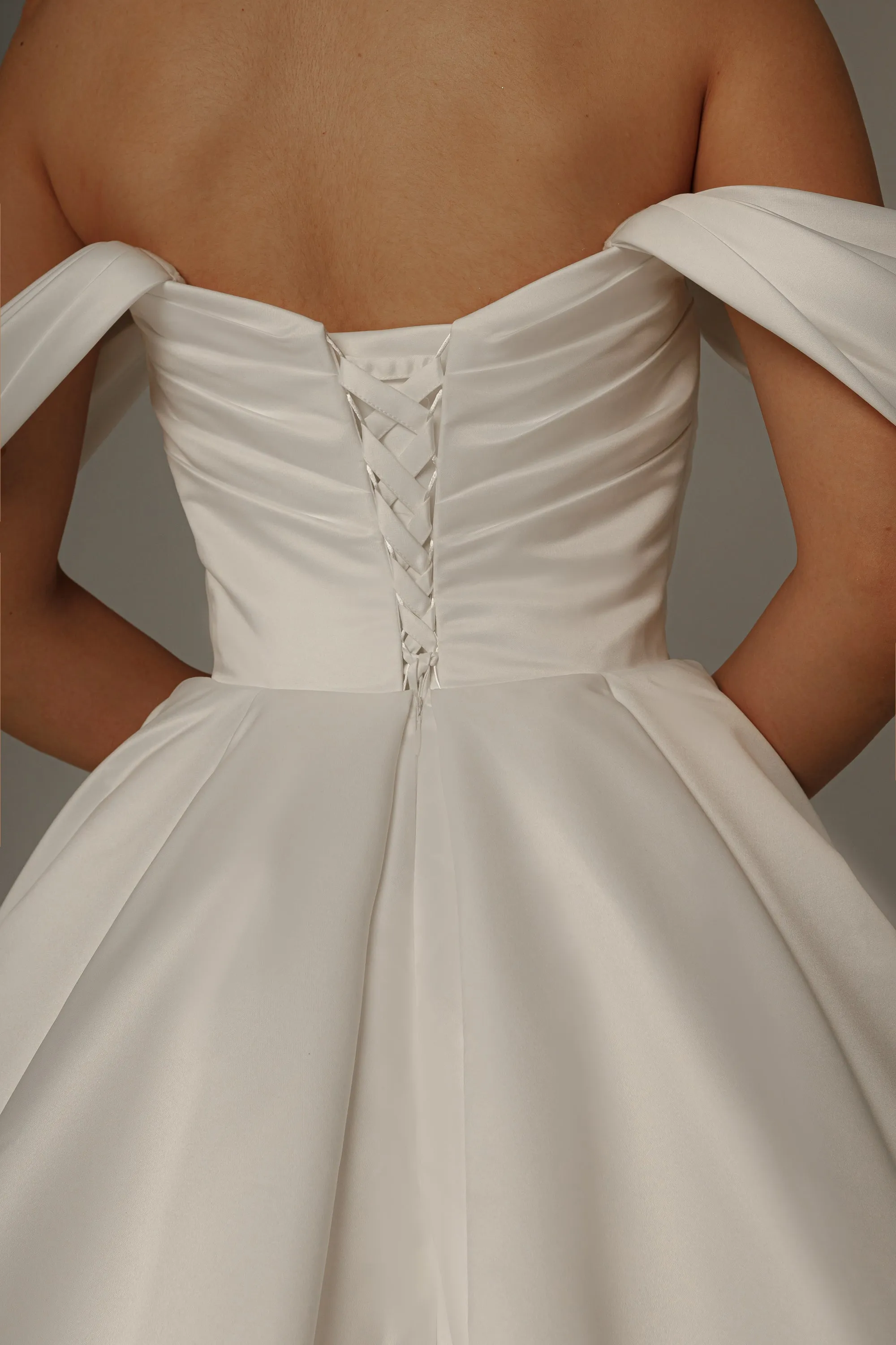 Satin Wedding Dress Dorothy with Balloon Skirt sold by Olivia Bottega product image thumbnail 5