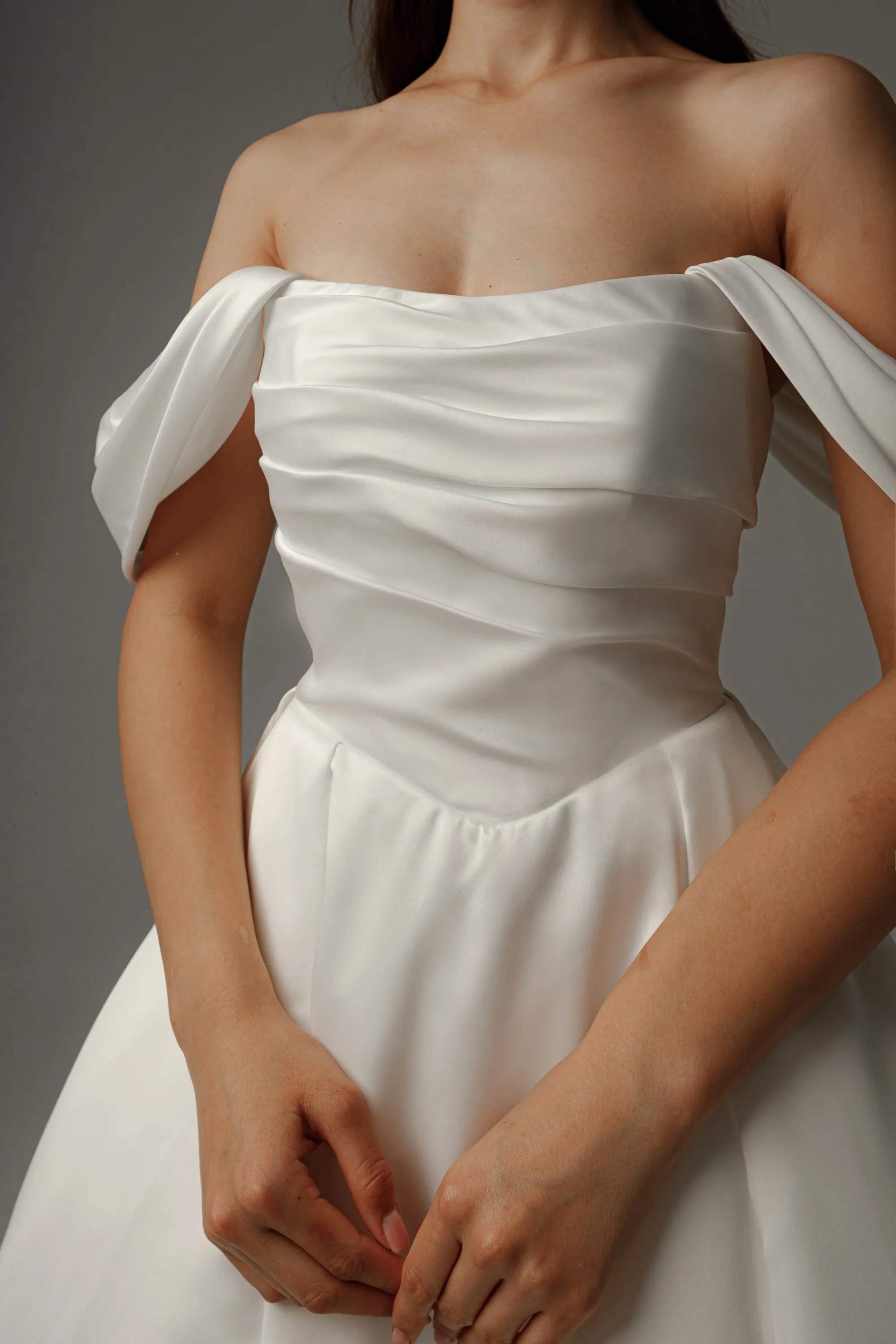 Satin Wedding Dress Dorothy with Balloon Skirt sold by Olivia Bottega product image thumbnail 4