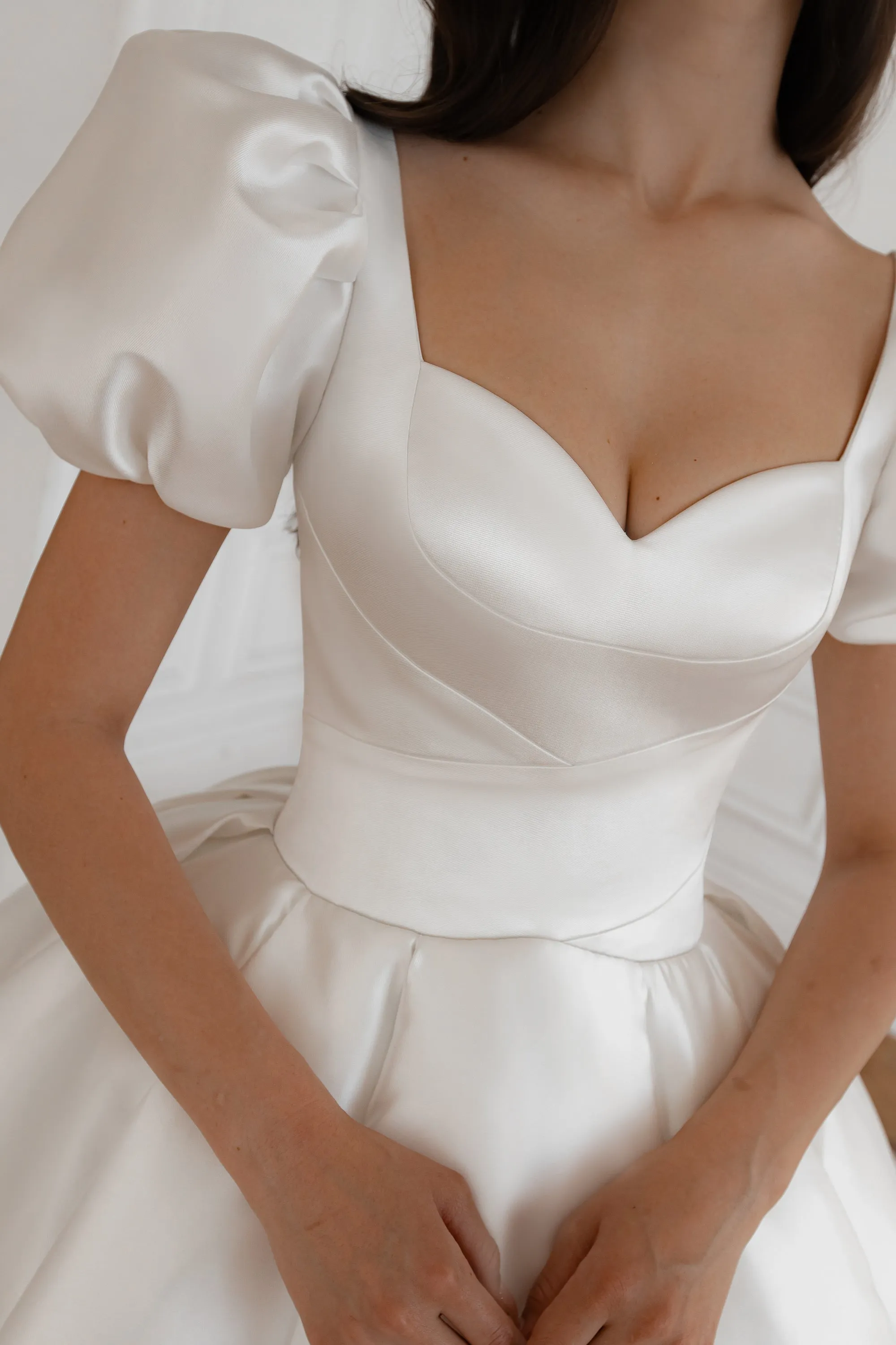 Mikado Wedding Gown Aurora with Long Train sold by Olivia Bottega product image thumbnail 5