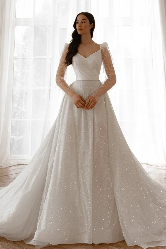 2 in 1 Wedding Dress Calista With The Detachable Skirt sold by Olivia Bottega