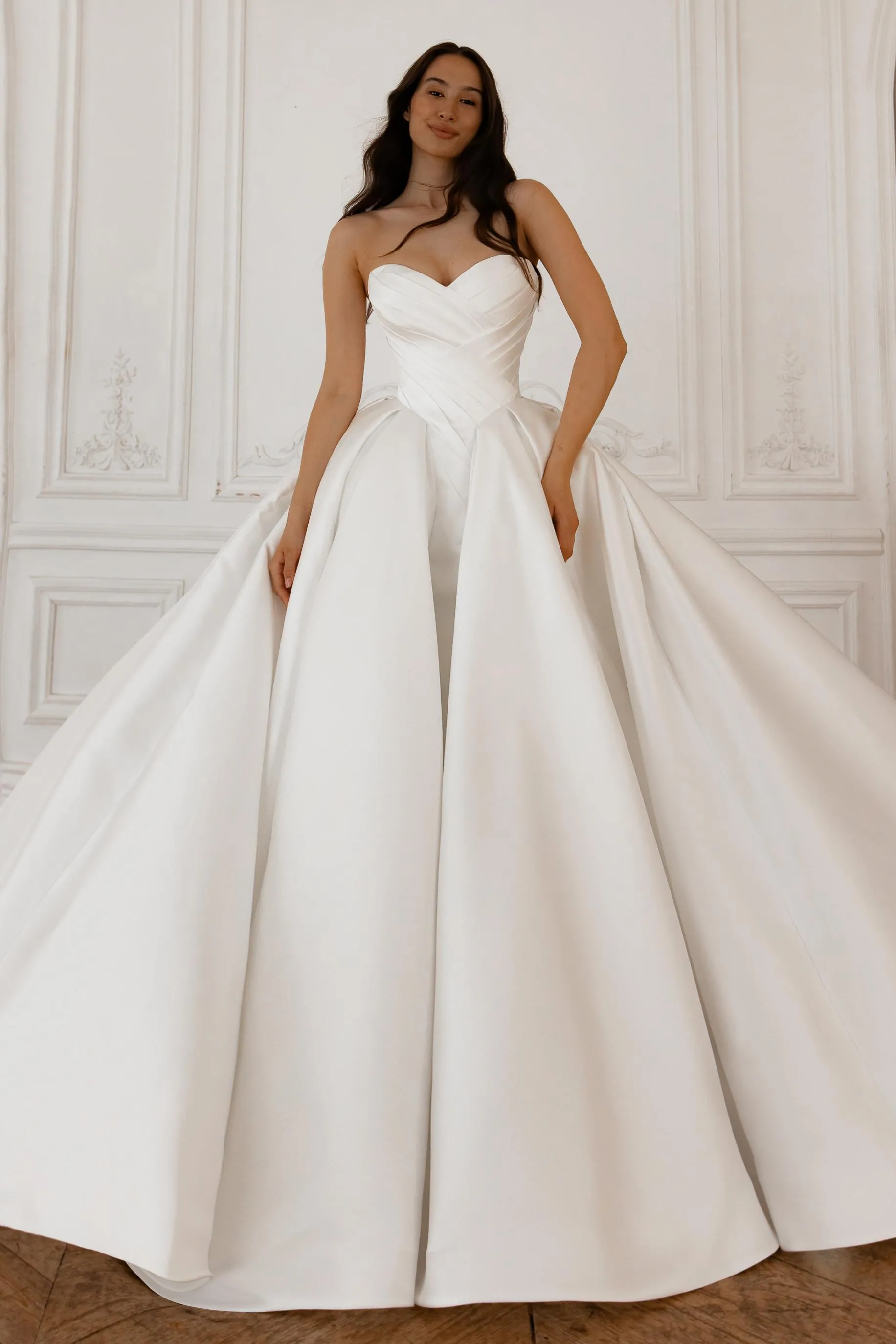 Basque Waist Wedding Gown Oceania sold by Olivia Bottega