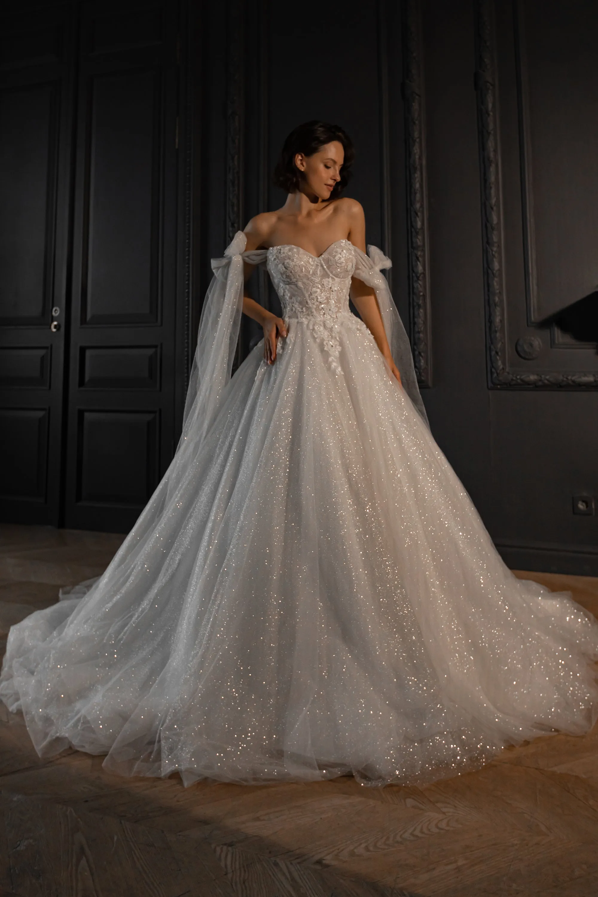 Floral Lace Wedding Dress Celia with Detachable Straps sold by Olivia Bottega product image thumbnail 5