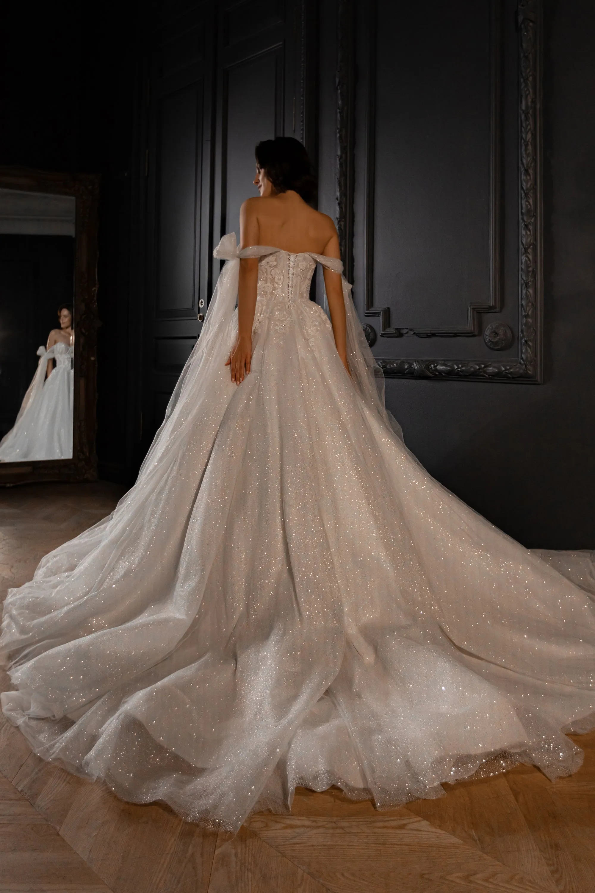 Floral Lace Wedding Dress Celia with Detachable Straps sold by Olivia Bottega product image thumbnail 3