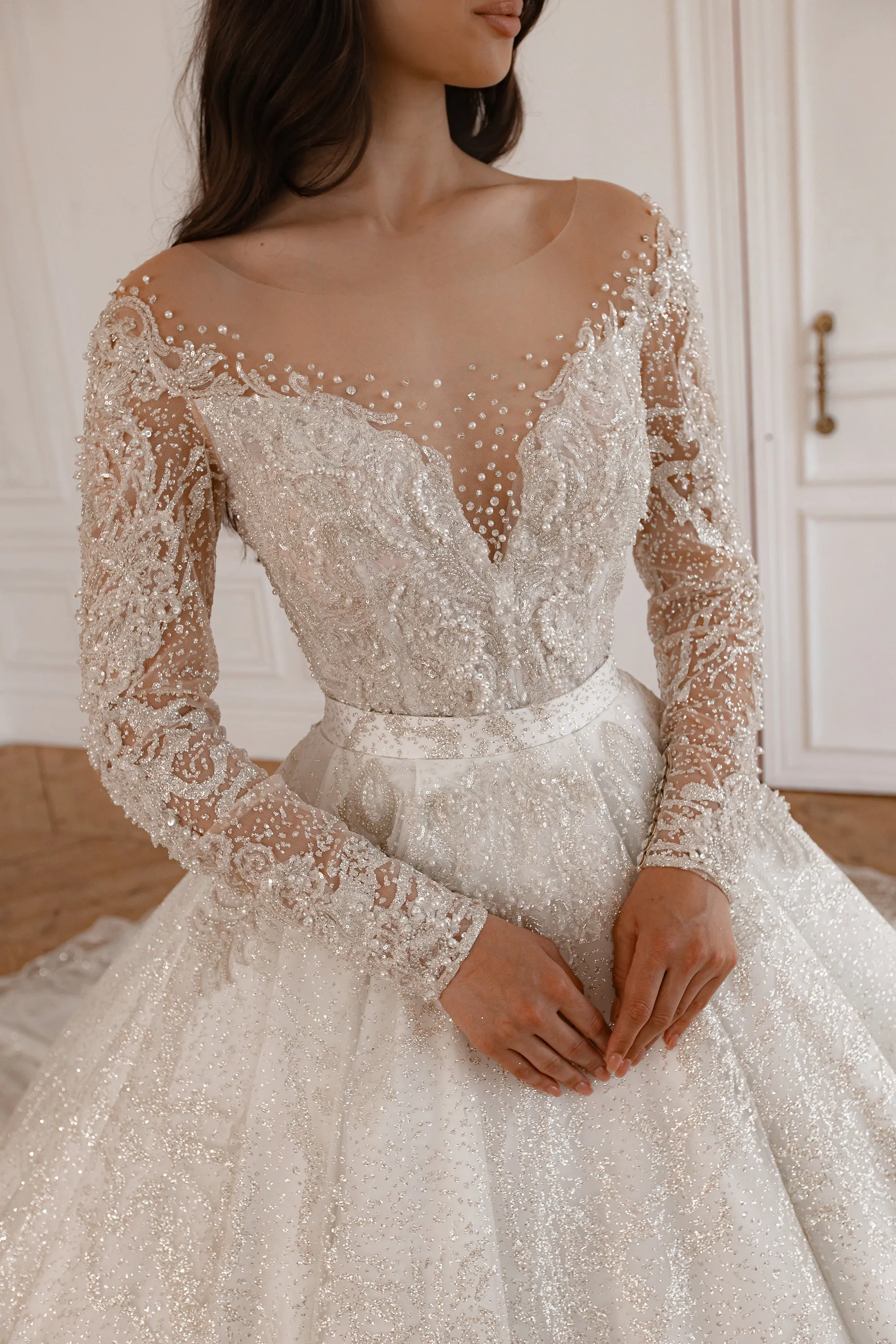 2 in 1 Wedding Dress Sabrina With Detachable Skirt Meryem sold by Olivia Bottega product image thumbnail 4