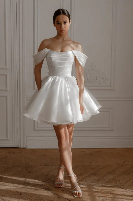 Short Wedding Dress Fiorelia with Detachable Straps sold by Olivia Bottega