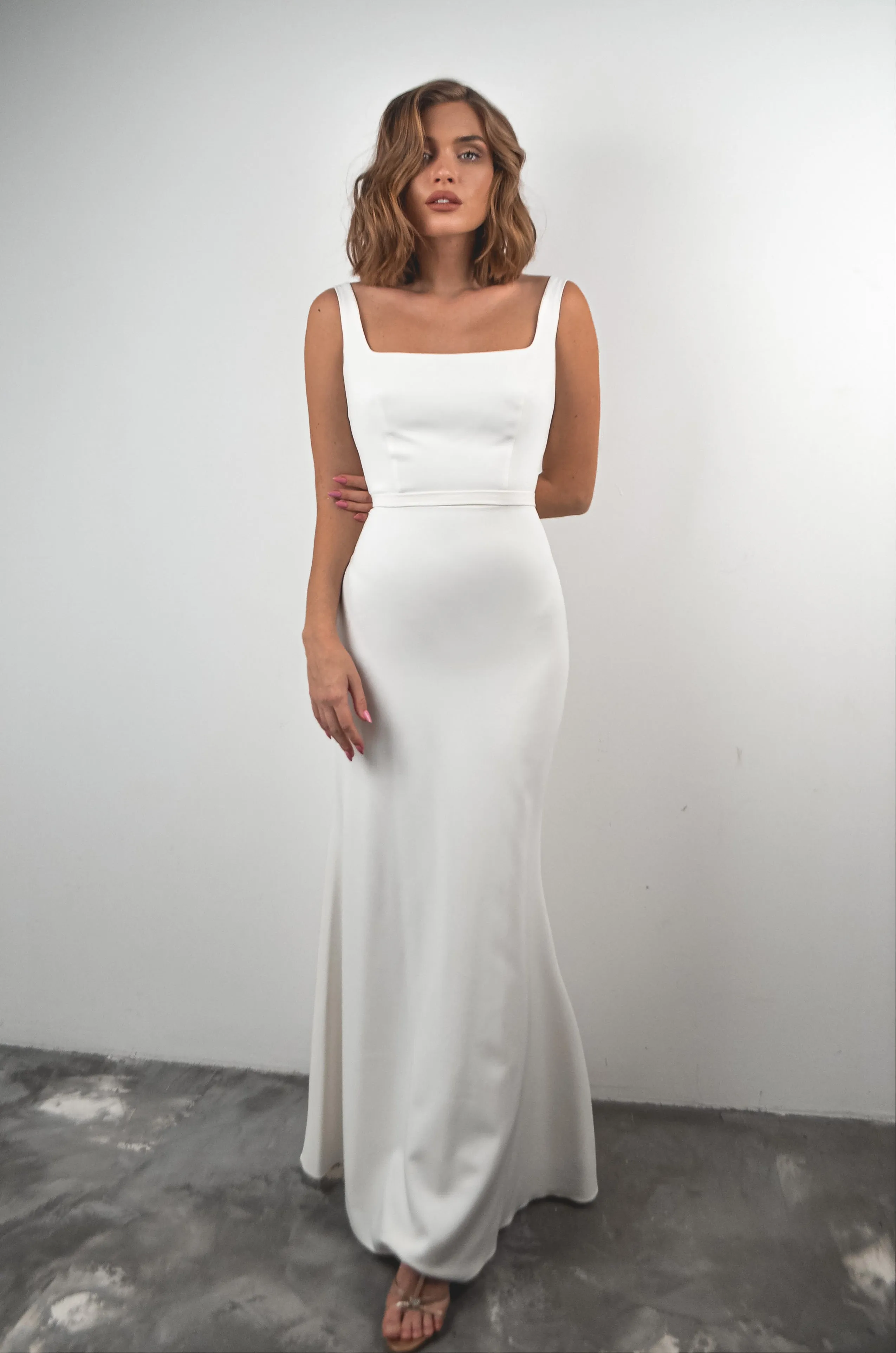 Crepe Wedding Dress Jessica sold by Olivia Bottega product image thumbnail 4