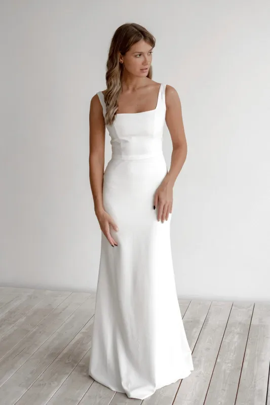 Crepe Wedding Dress Jessica sold by Olivia Bottega