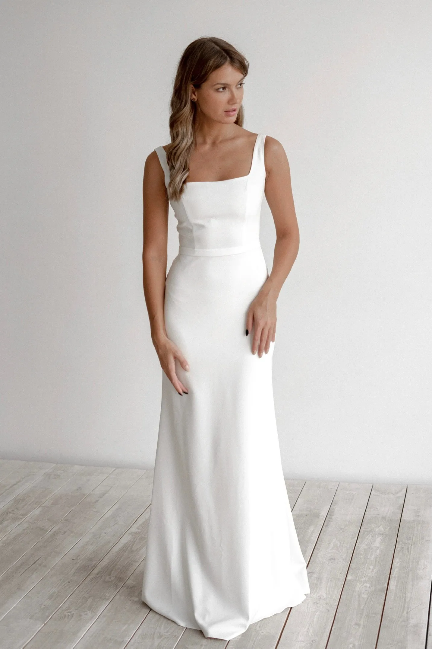 Crepe Wedding Dress Jessica sold by Olivia Bottega