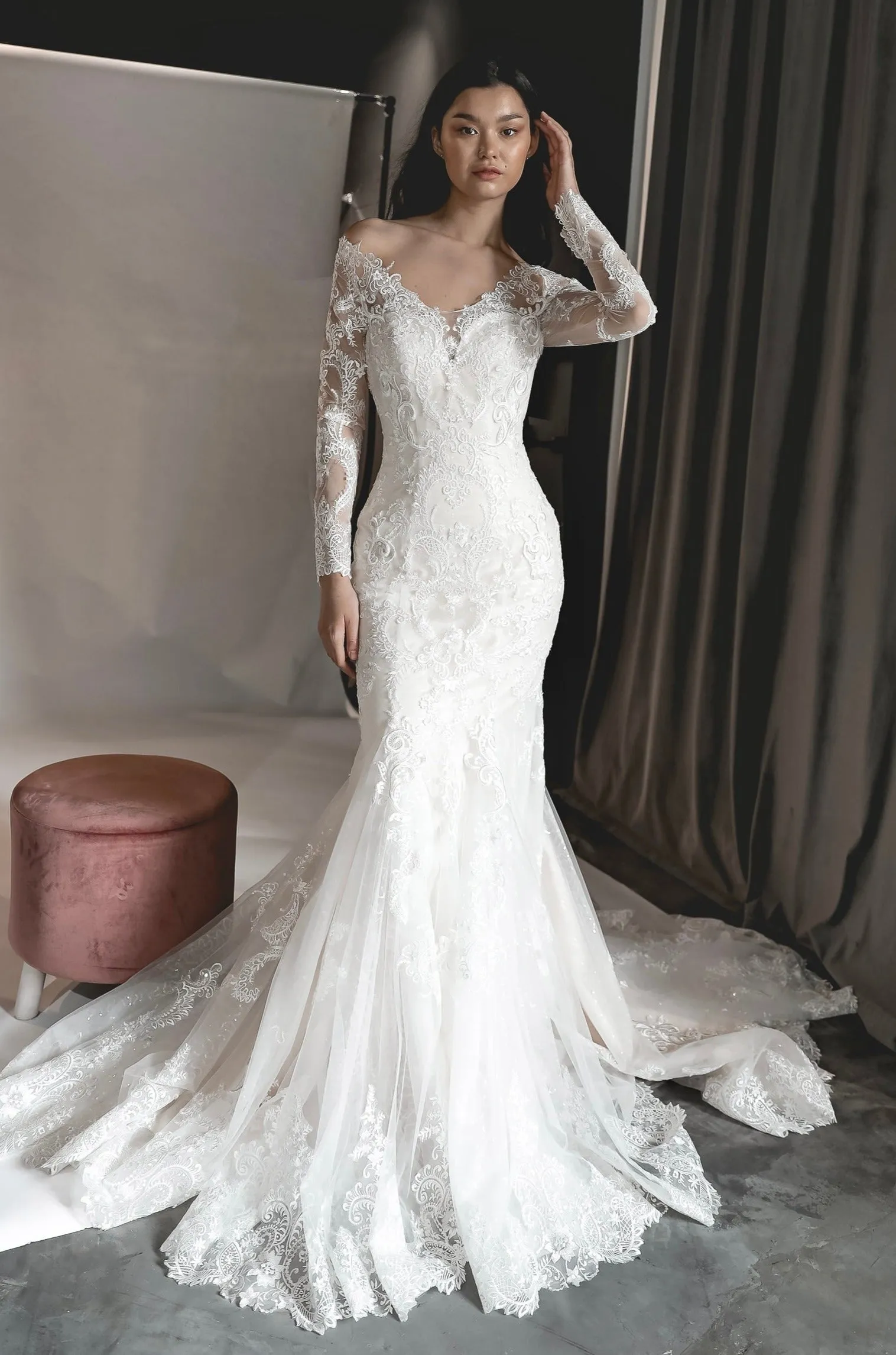 Champagne Mermaid Wedding Dress OB7962 sold by Olivia Bottega
