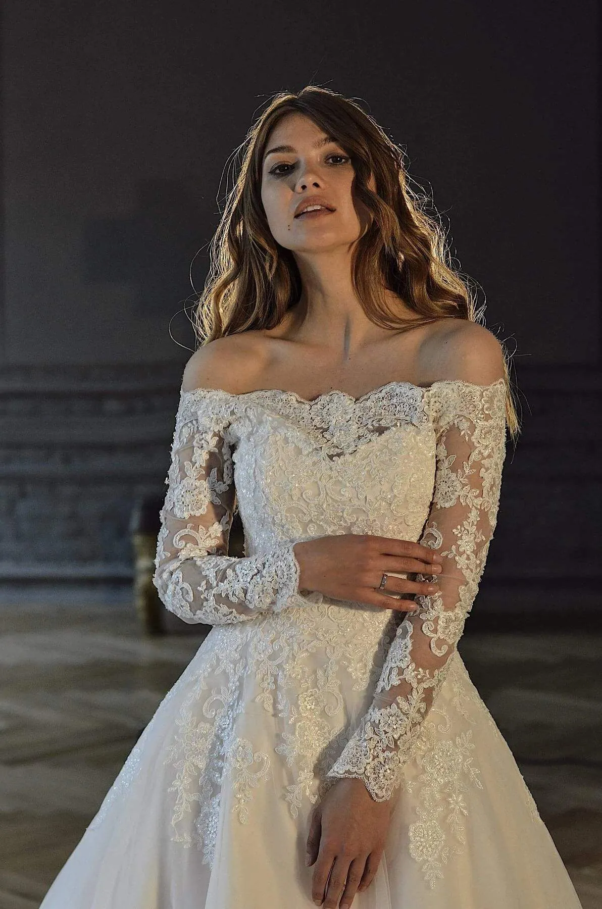 Off-the-Shoulder A-line Wedding Dress Olivia sold by Olivia Bottega product image thumbnail 3