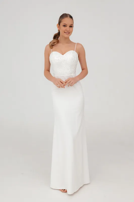 Minimalist Mermaid Wedding Dress Selena sold by Olivia Bottega