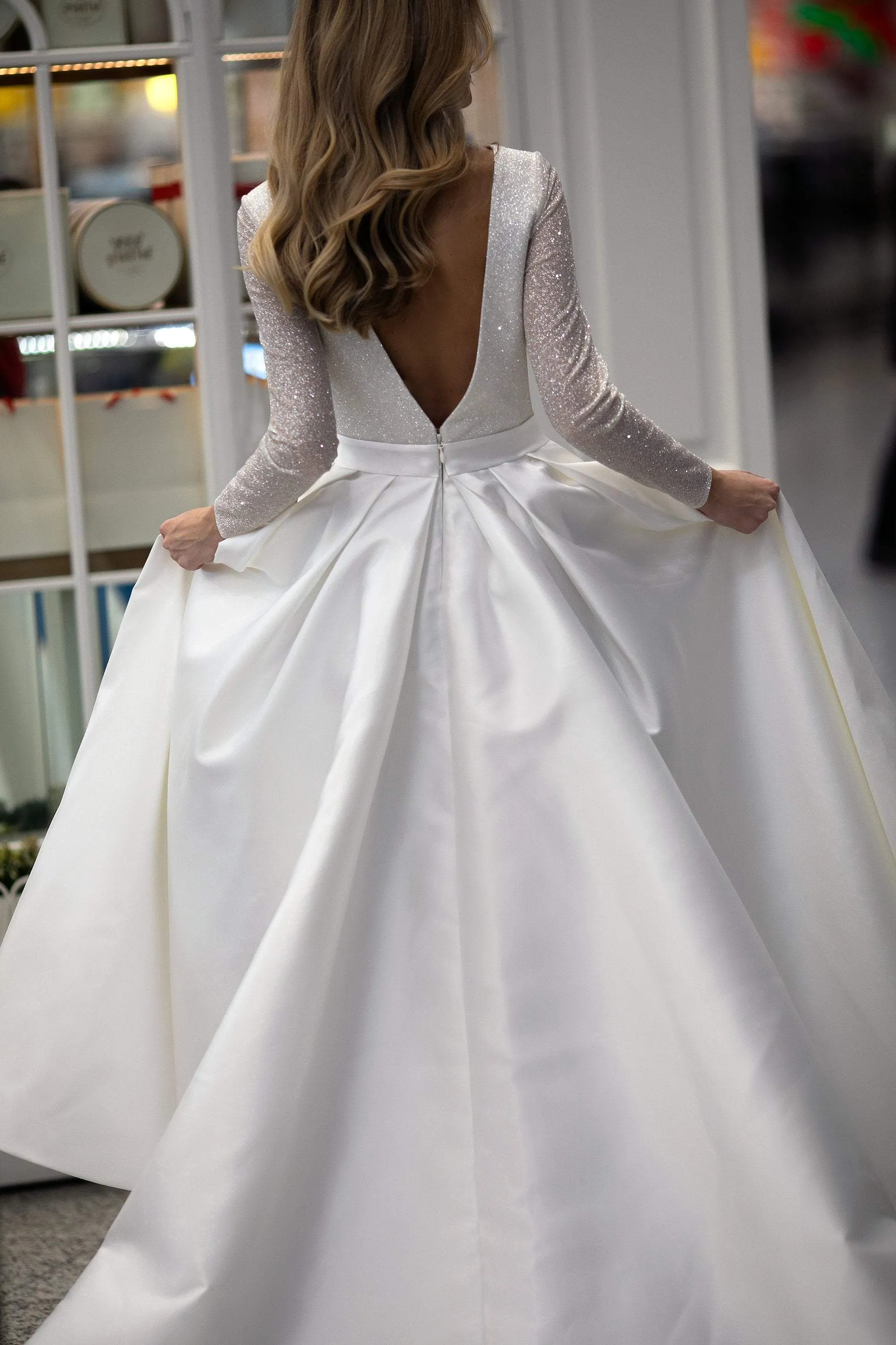 A-line Mikado Wedding Dress Koussindy sold by Olivia Bottega product image thumbnail 4