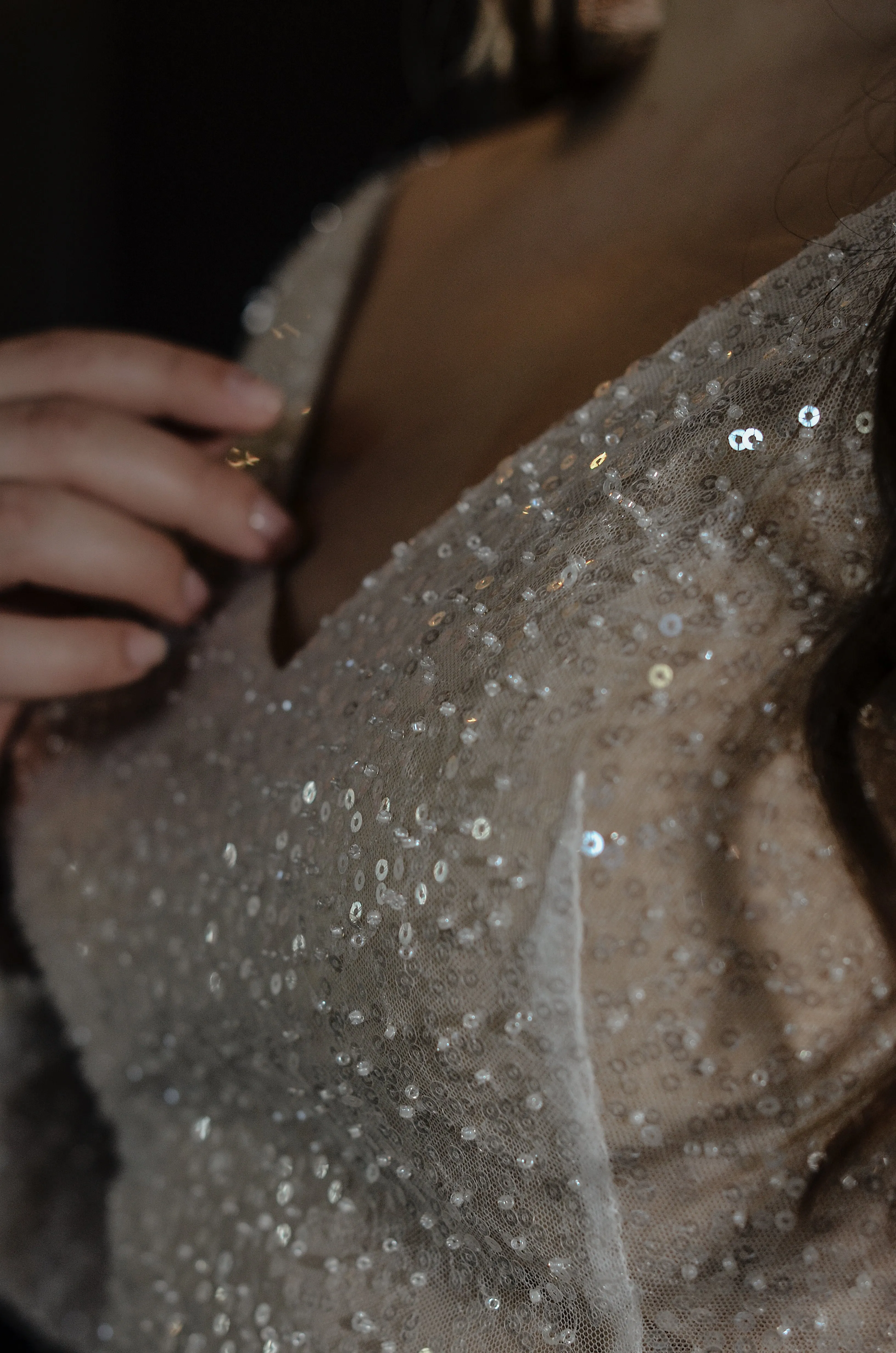 Plus Size Sequin Wedding Dress Feilin sold by Olivia Bottega product image thumbnail 4