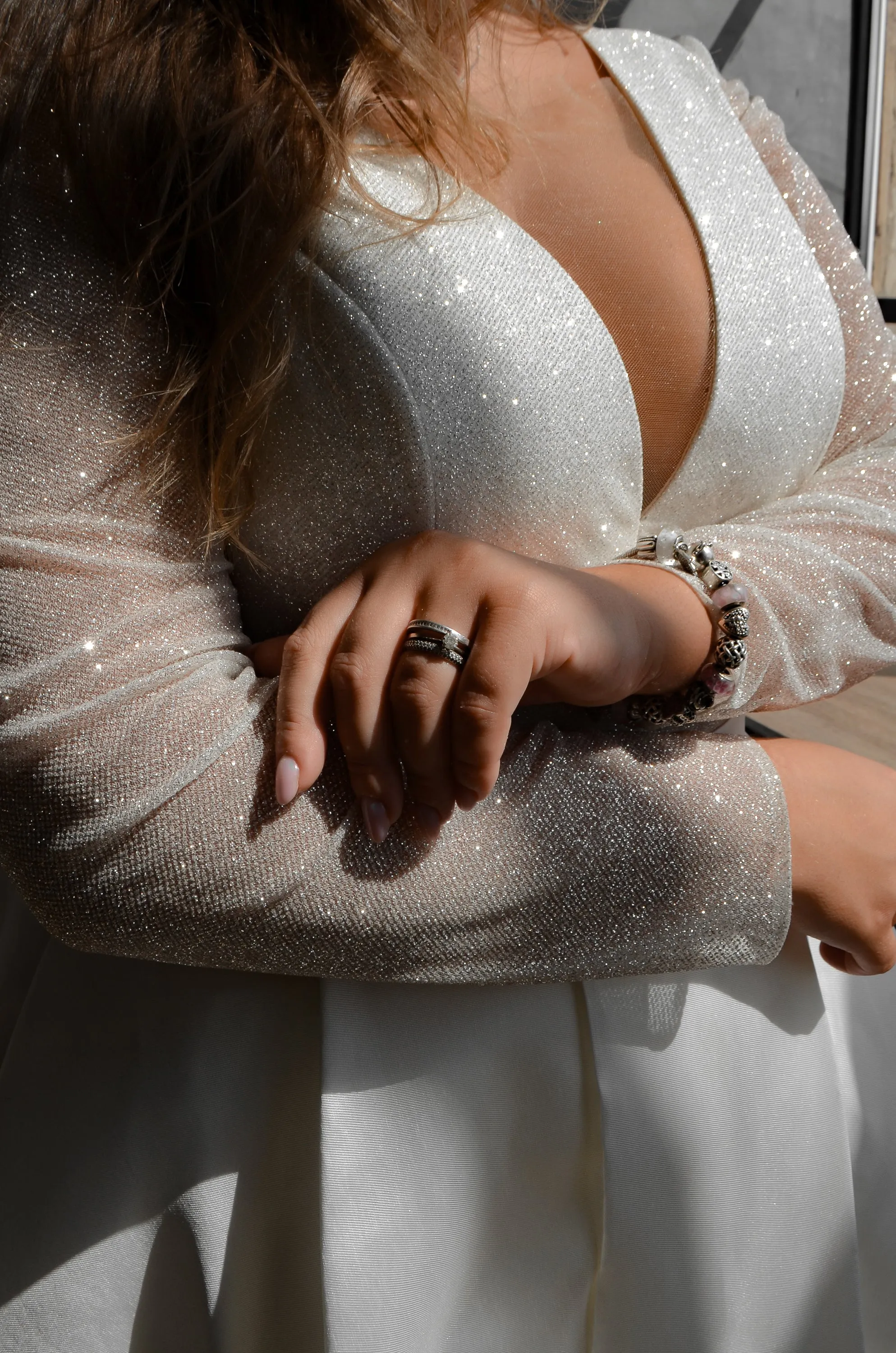 Plus Size Mikado Wedding Dress Koussindy with Long Sleeves sold by Olivia Bottega product image thumbnail 4