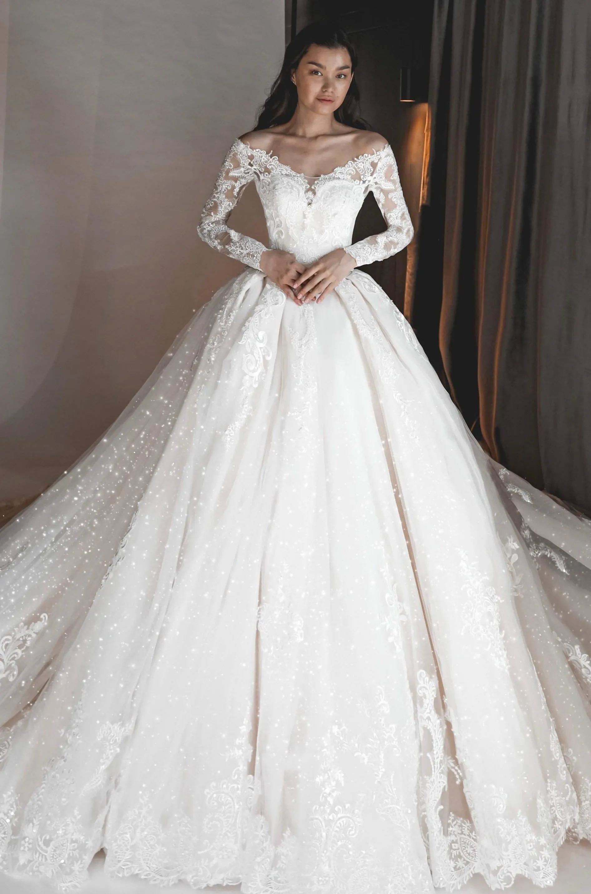 2 in 1 Wedding Dress OB7962 with Detachable Skirt sold by Olivia Bottega