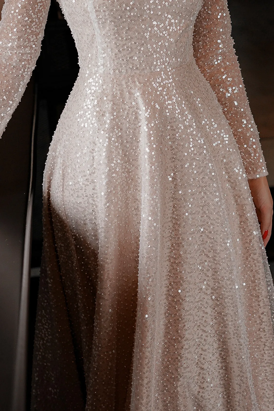 Boho Wedding Dress Feilen with Sleeves sold by Olivia Bottega product image thumbnail 4