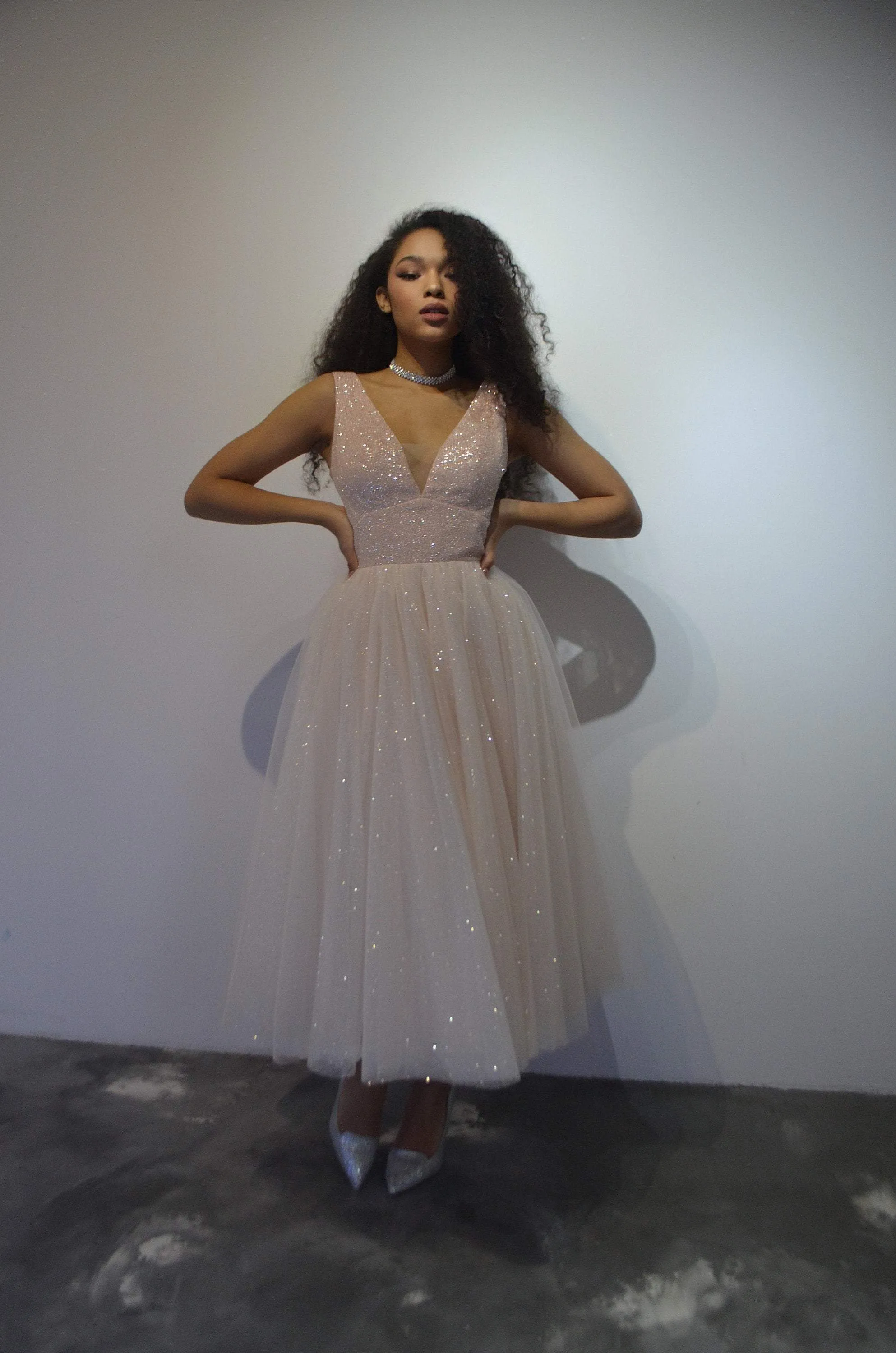 Glitter Midi Evening Dress Malone sold by Olivia Bottega product image thumbnail 3