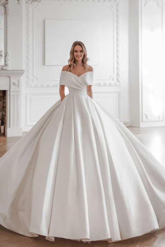 Classic Satin Ball Gown Protea sold by Olivia Bottega