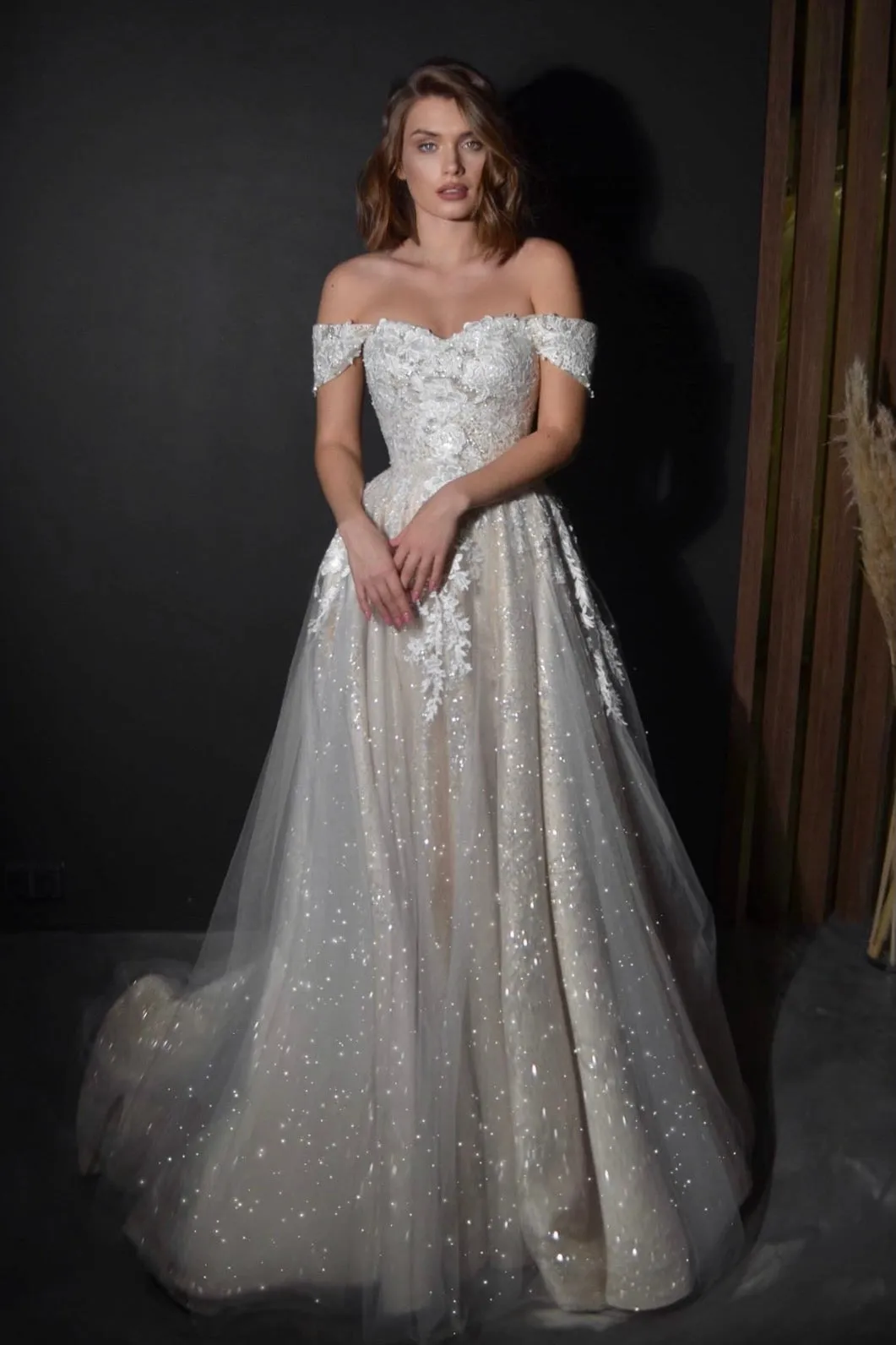 Off-the-Shoulder A-line Wedding Dress Lumy sold by Olivia Bottega