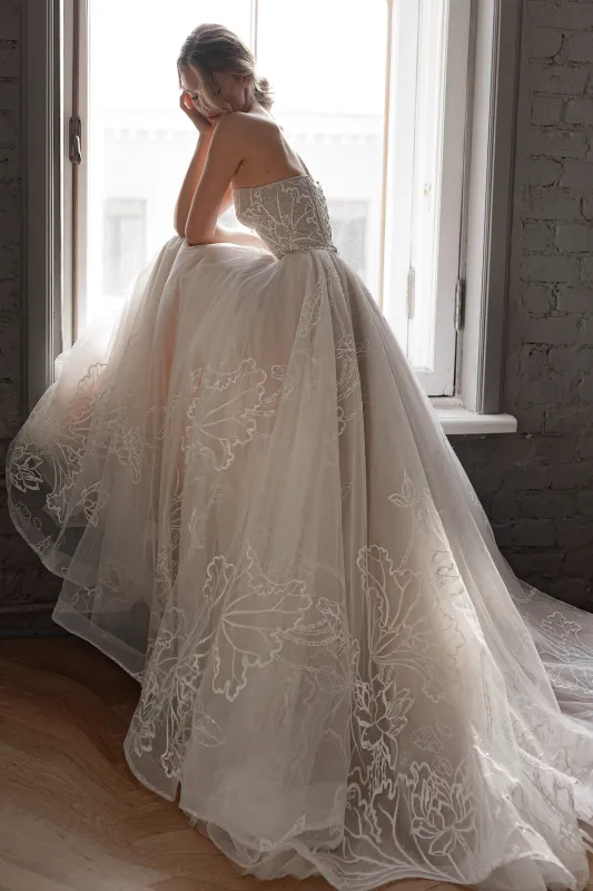 Floral Lace Wedding Dress Blum sold by Olivia Bottega