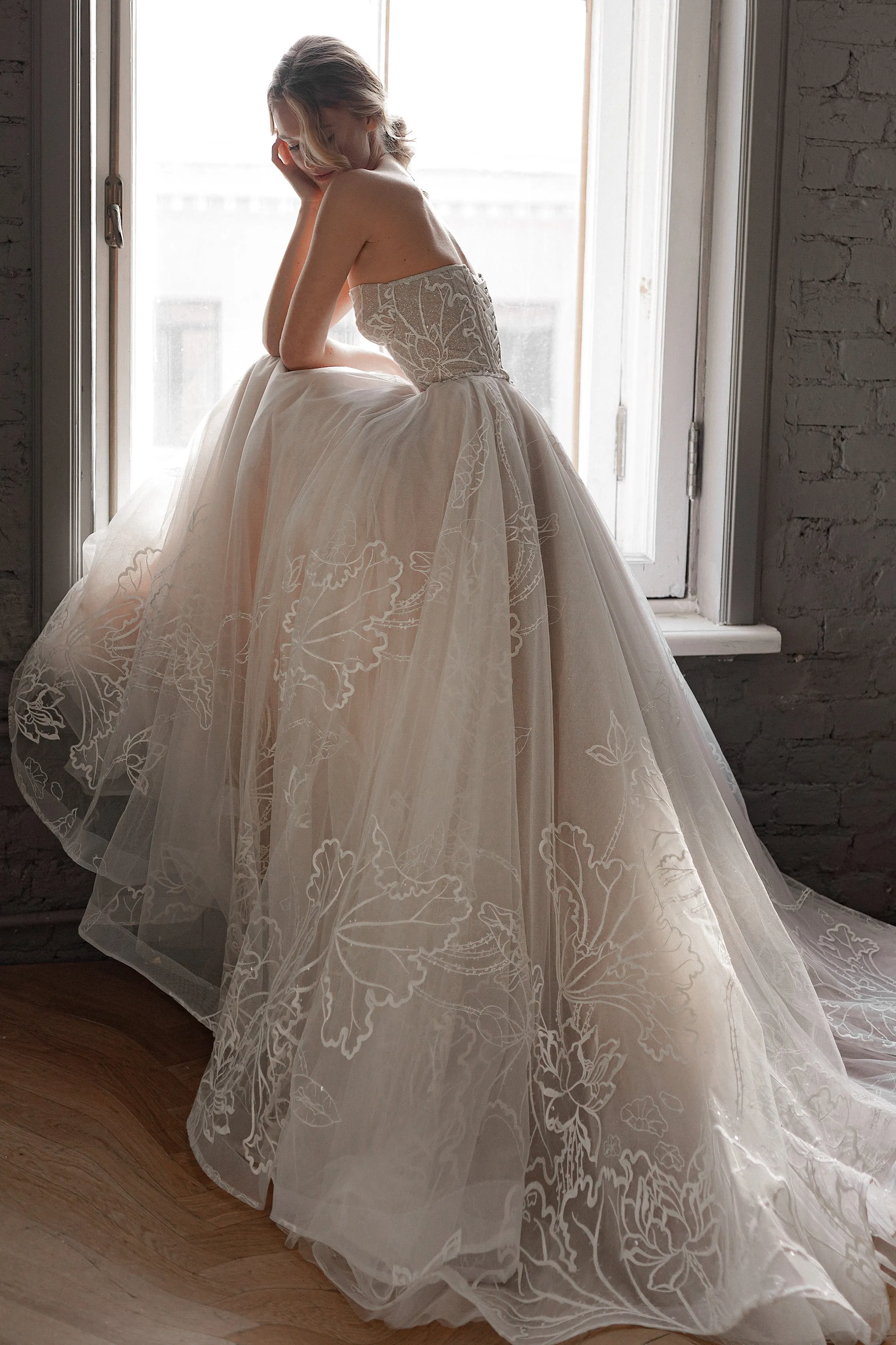 Floral Lace Wedding Dress Blum sold by Olivia Bottega