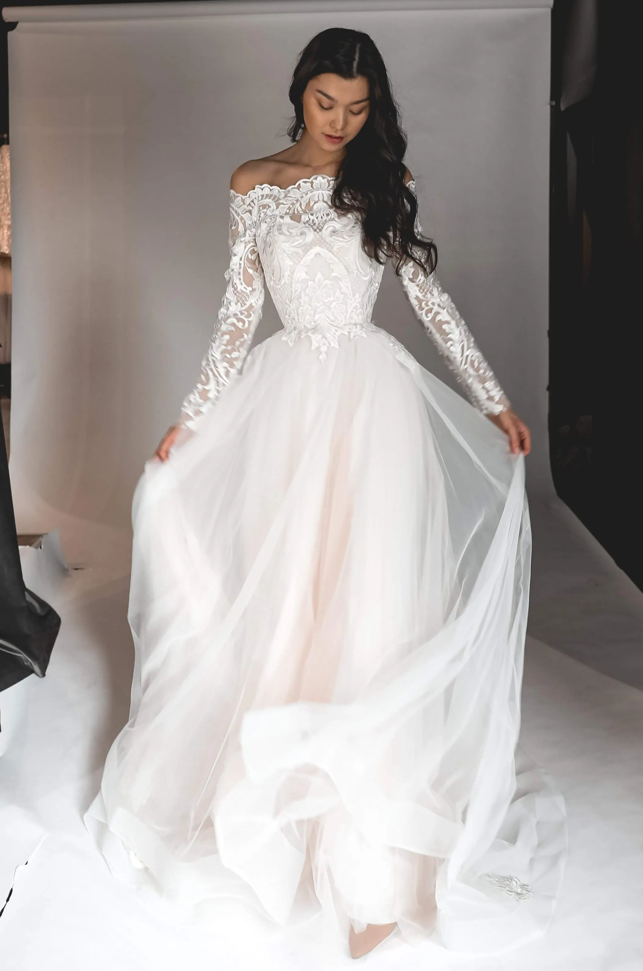 Long Sleeve Lace Wedding Dress Viteria sold by Olivia Bottega