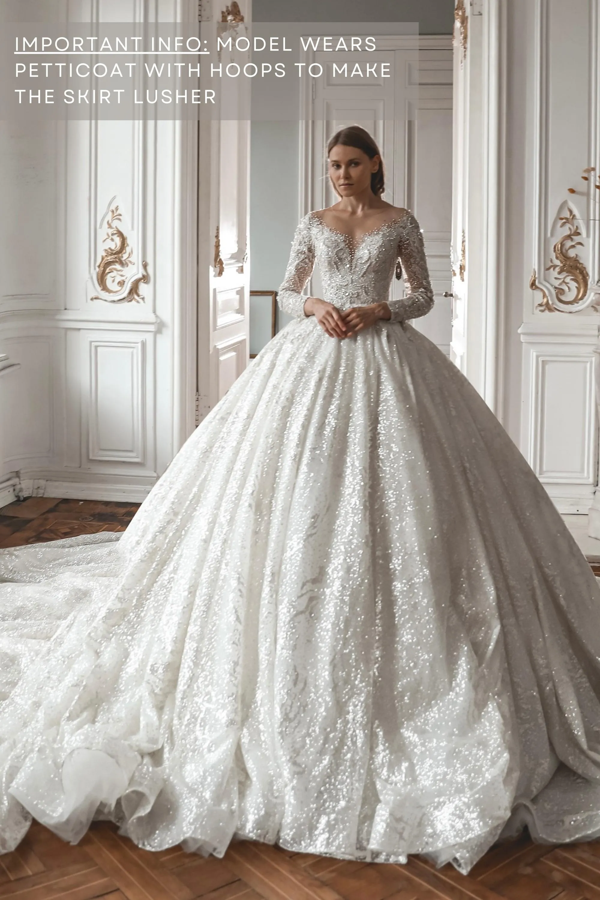 Royal Lace Off-The-Shoulder Sparkly Wedding Dress Meryem sold by Olivia Bottega product image thumbnail 3