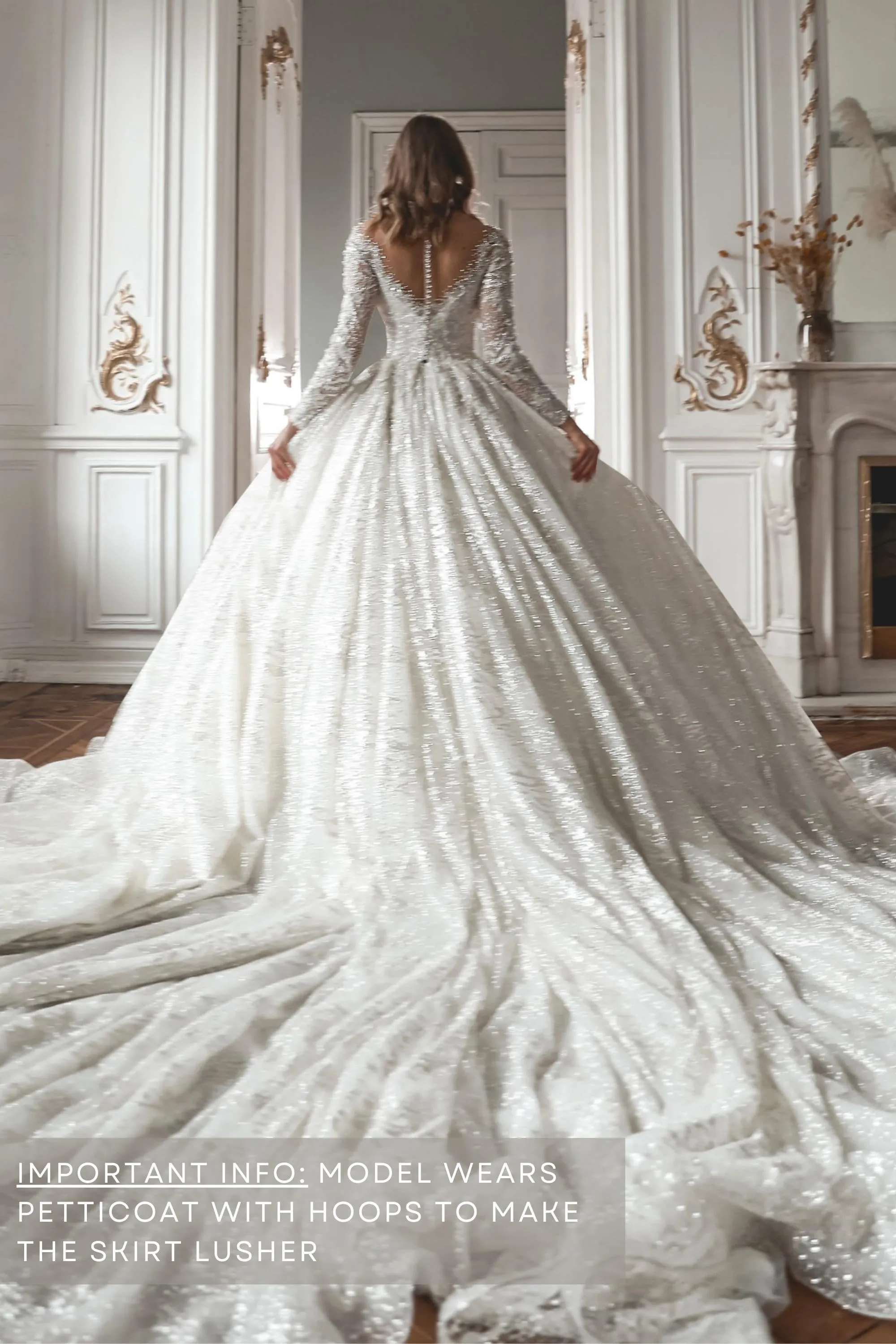 Royal Lace Off-The-Shoulder Sparkly Wedding Dress Meryem sold by Olivia Bottega product image thumbnail 4