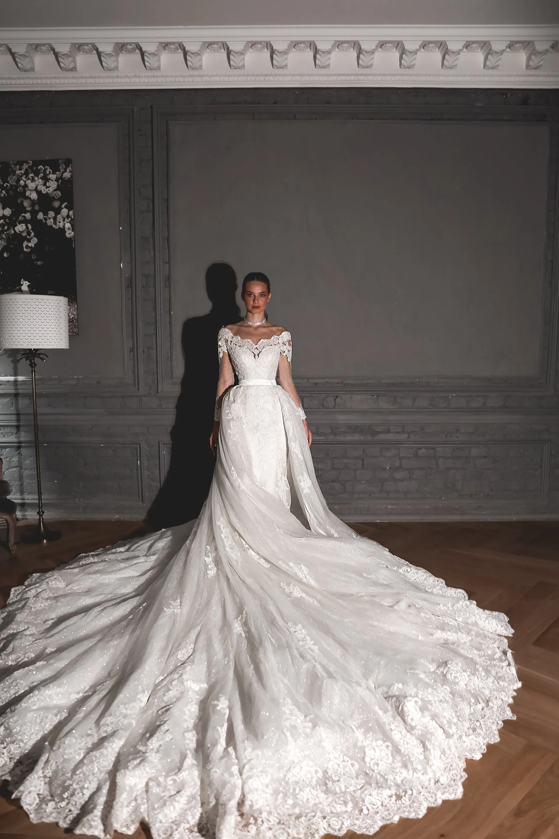 Lace Shimmery Wedding Dress Ornella 2 in 1 sold by Olivia Bottega product image thumbnail 3